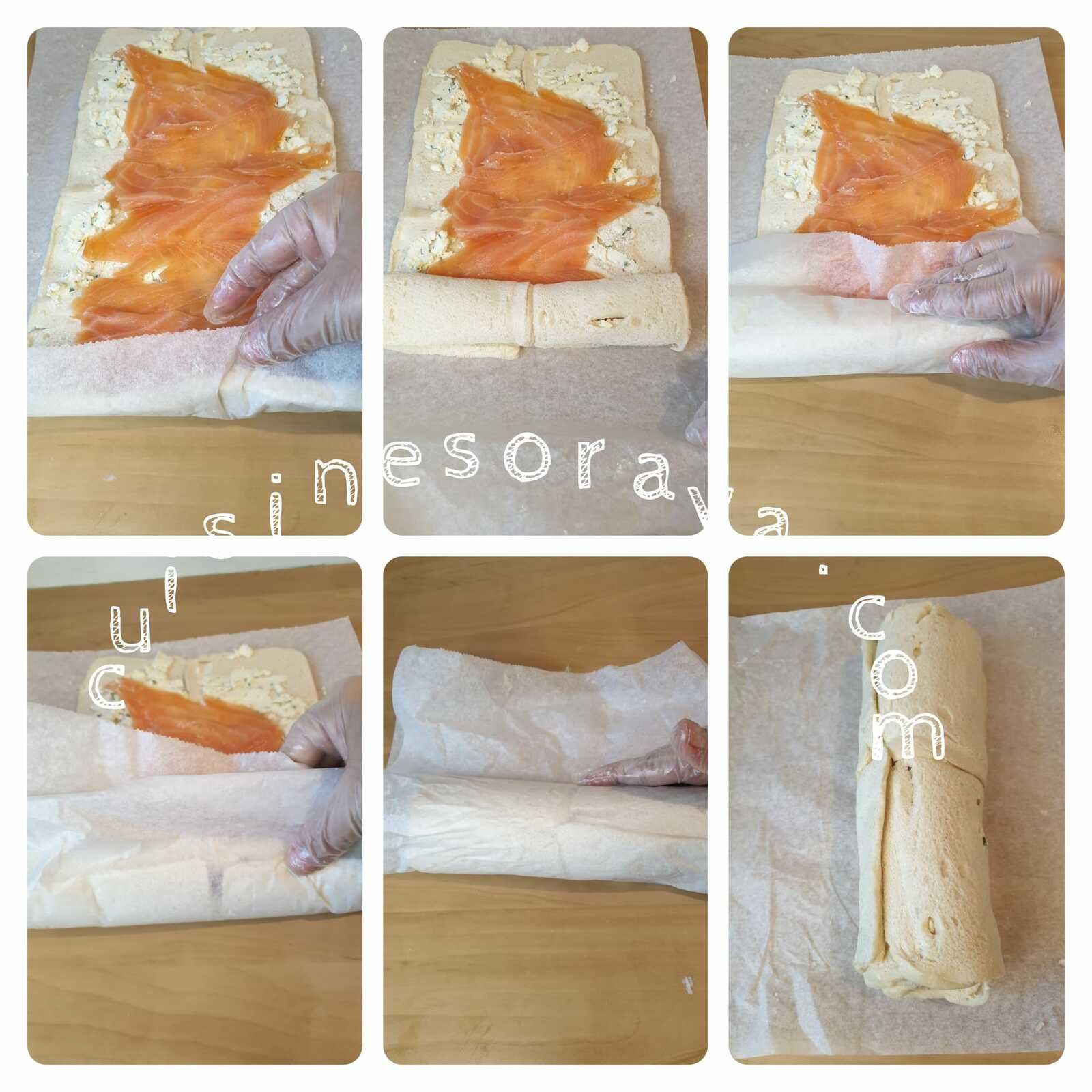 Bûche salée au saumon fumé