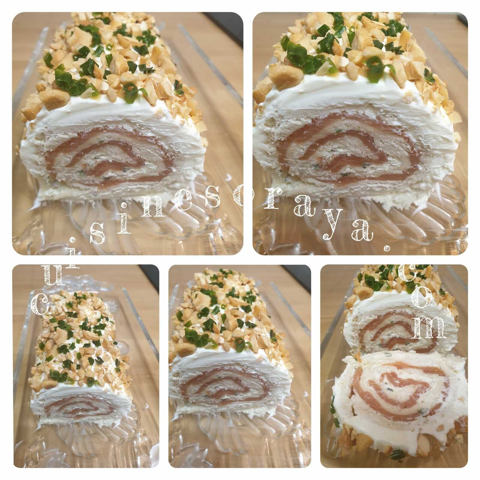 Bûche salée au saumon fumé