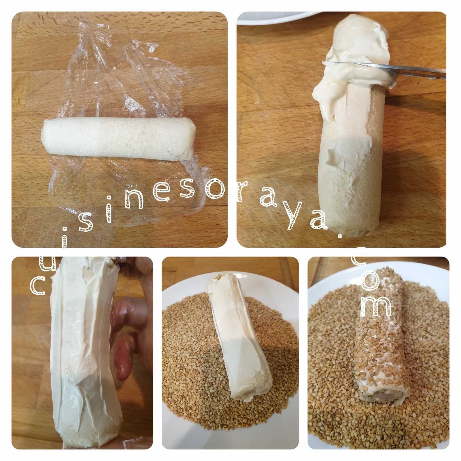 Sushi de pain de mie au thon/concombre et saumon/avocat