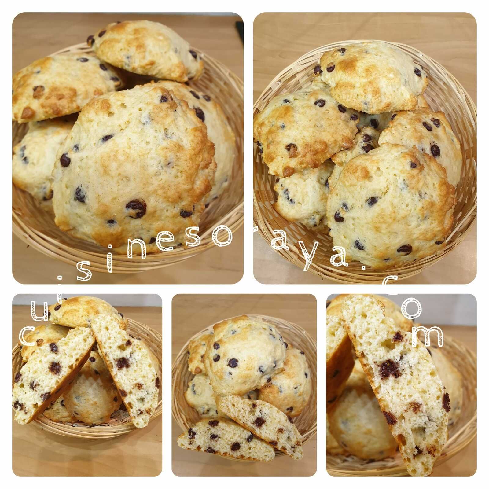Petits pains moelleux express au fromage blanc et chocolat