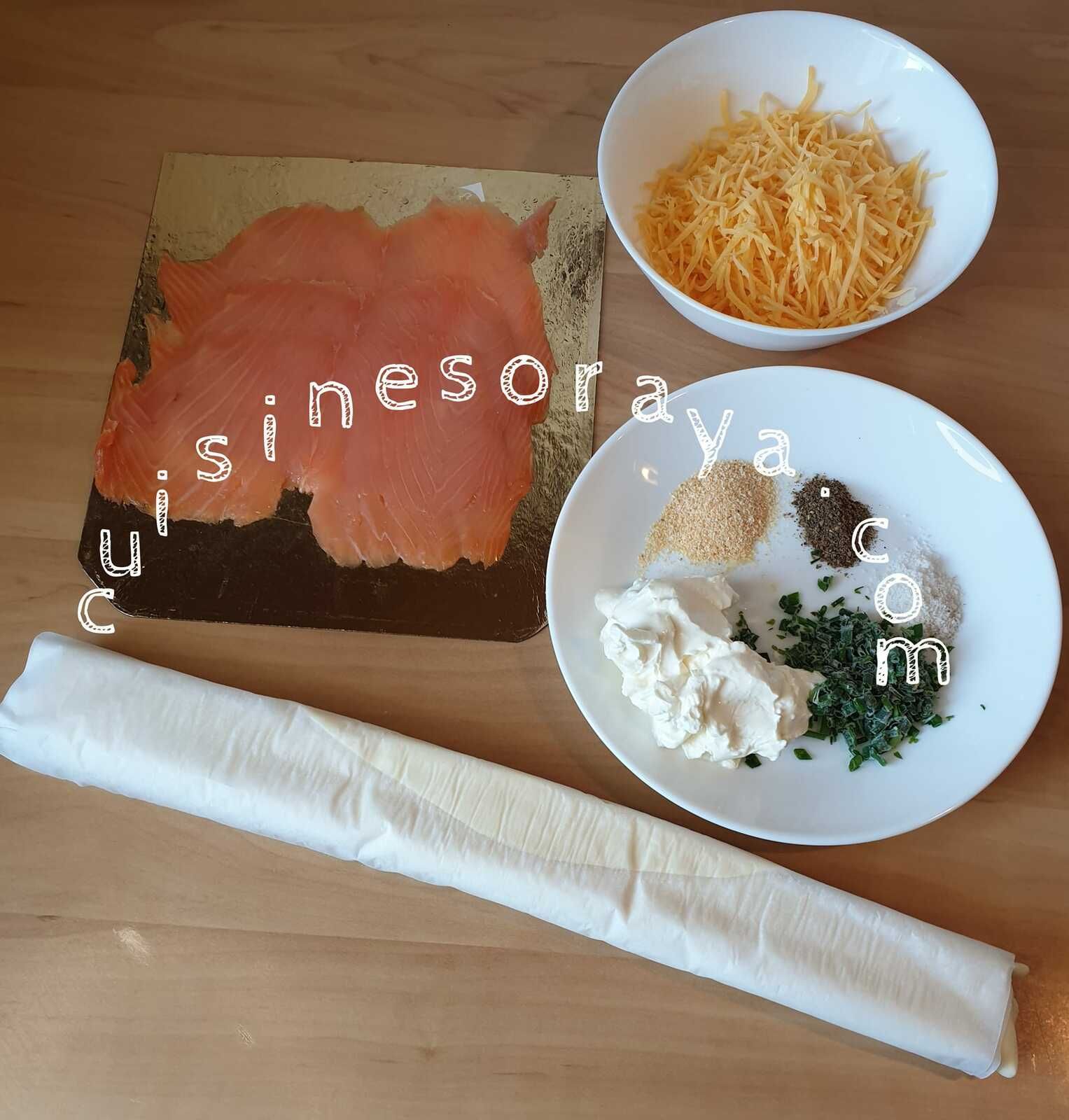 Feuilletés fromage frais et saumon fumé