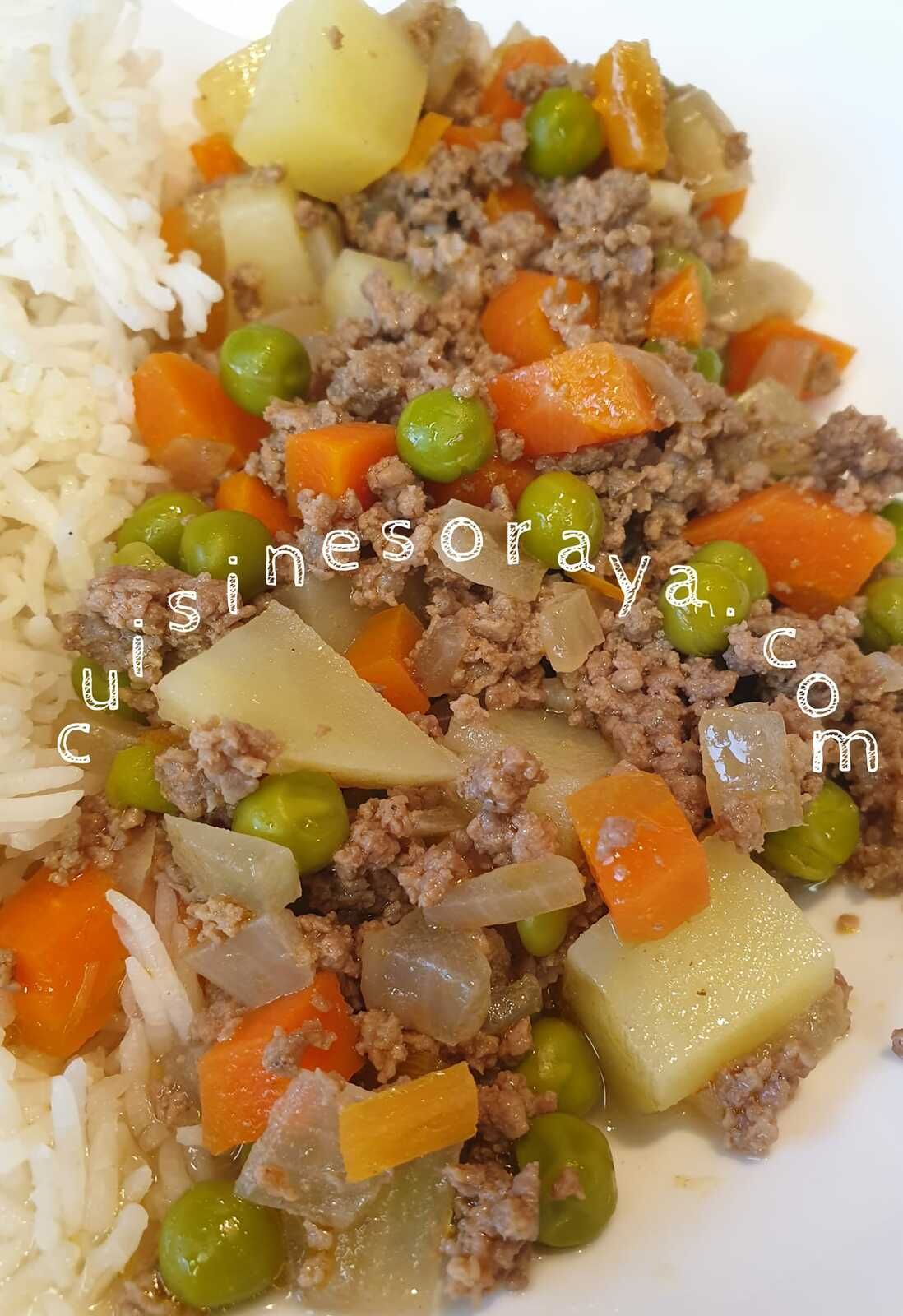 Rata de viande hachée et aux légumes