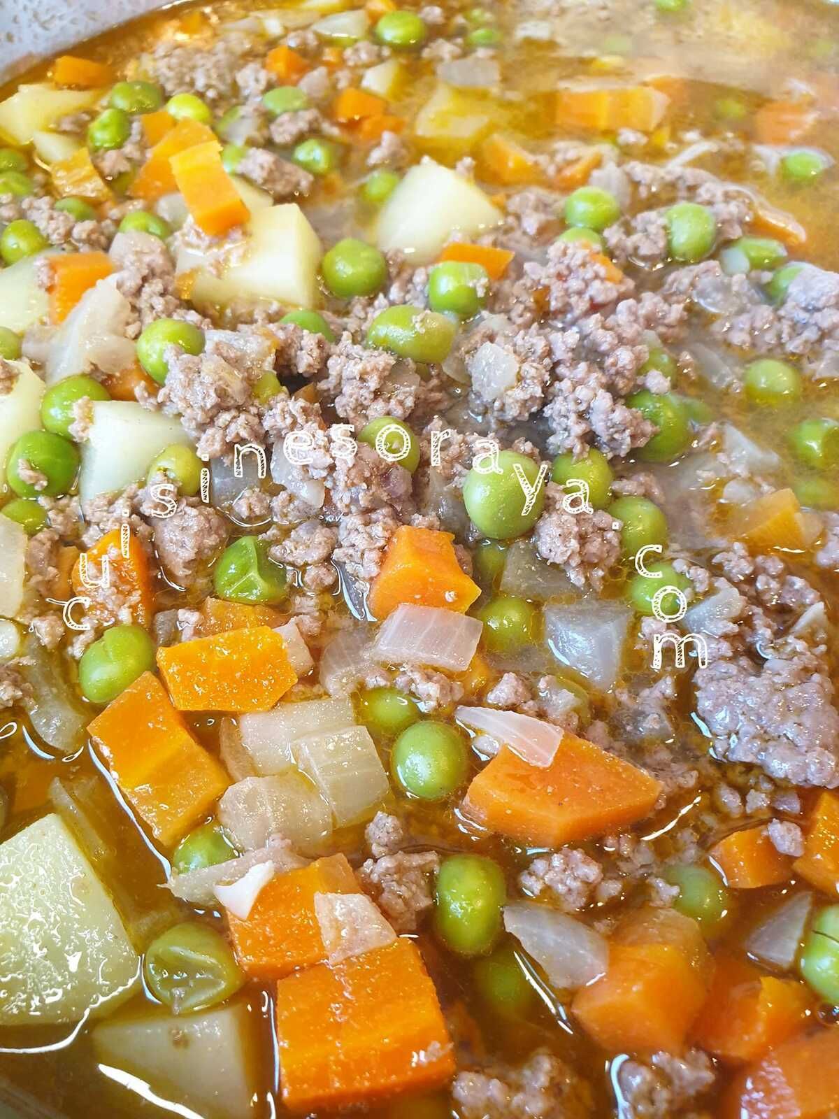 Rata de viande hachée et aux légumes