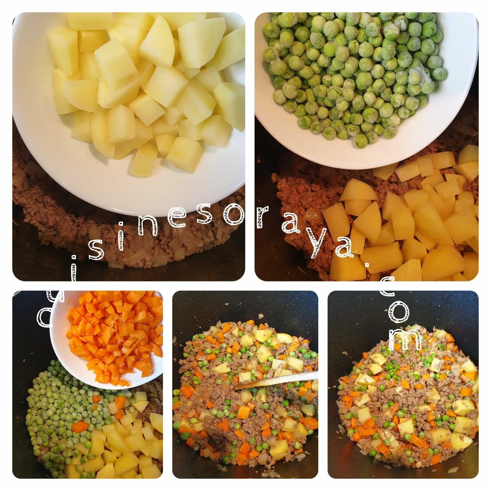 Rata de viande hachée et aux légumes