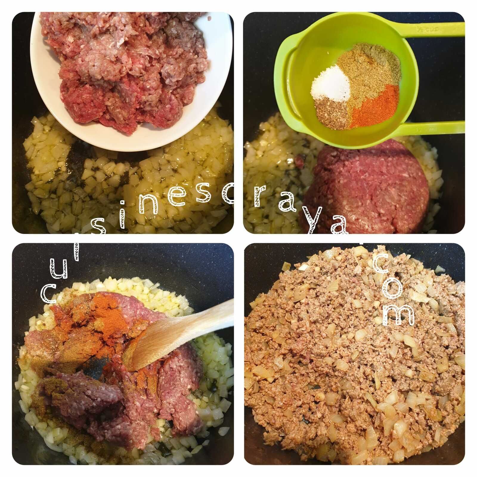 Rata de viande hachée et aux légumes