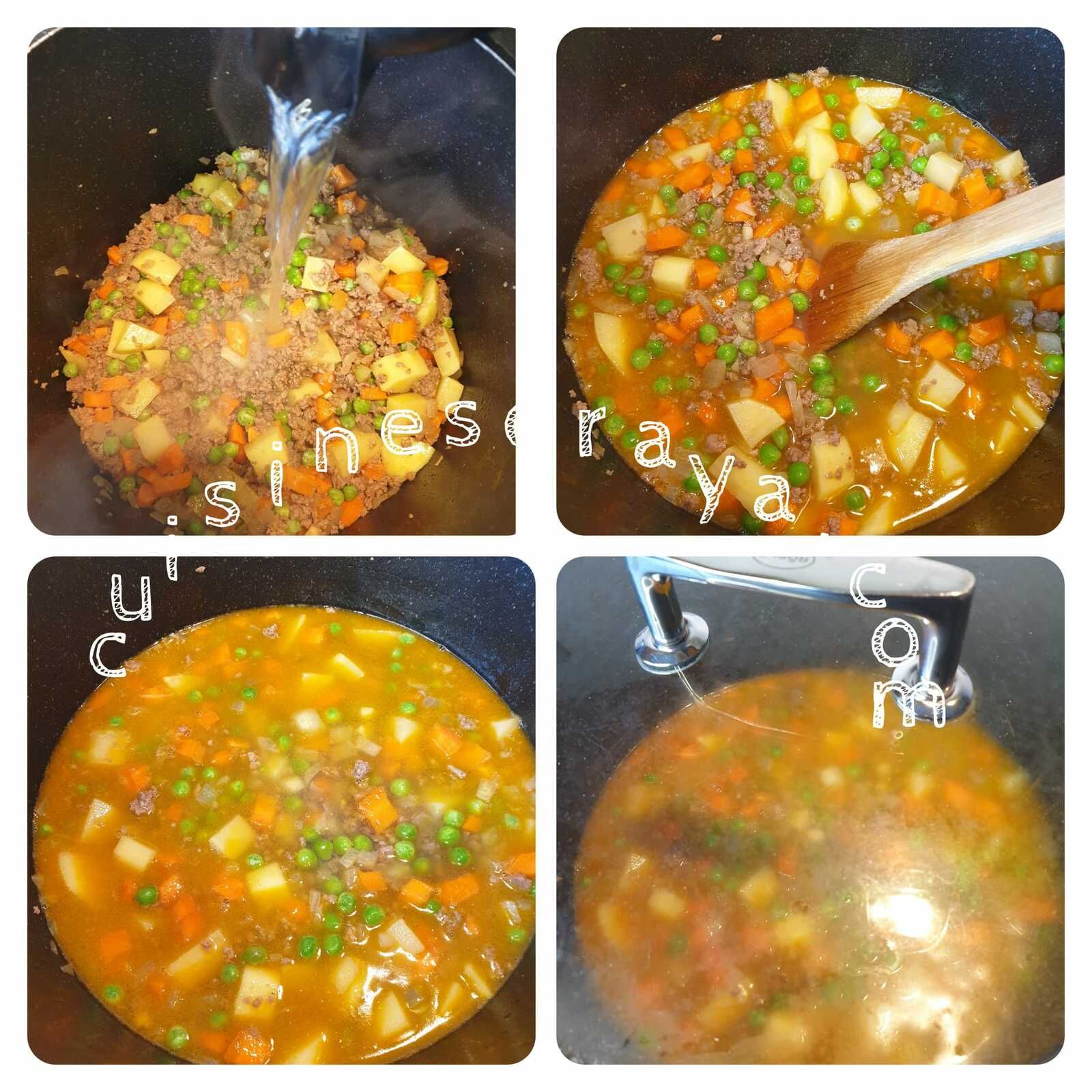 Rata de viande hachée et aux légumes