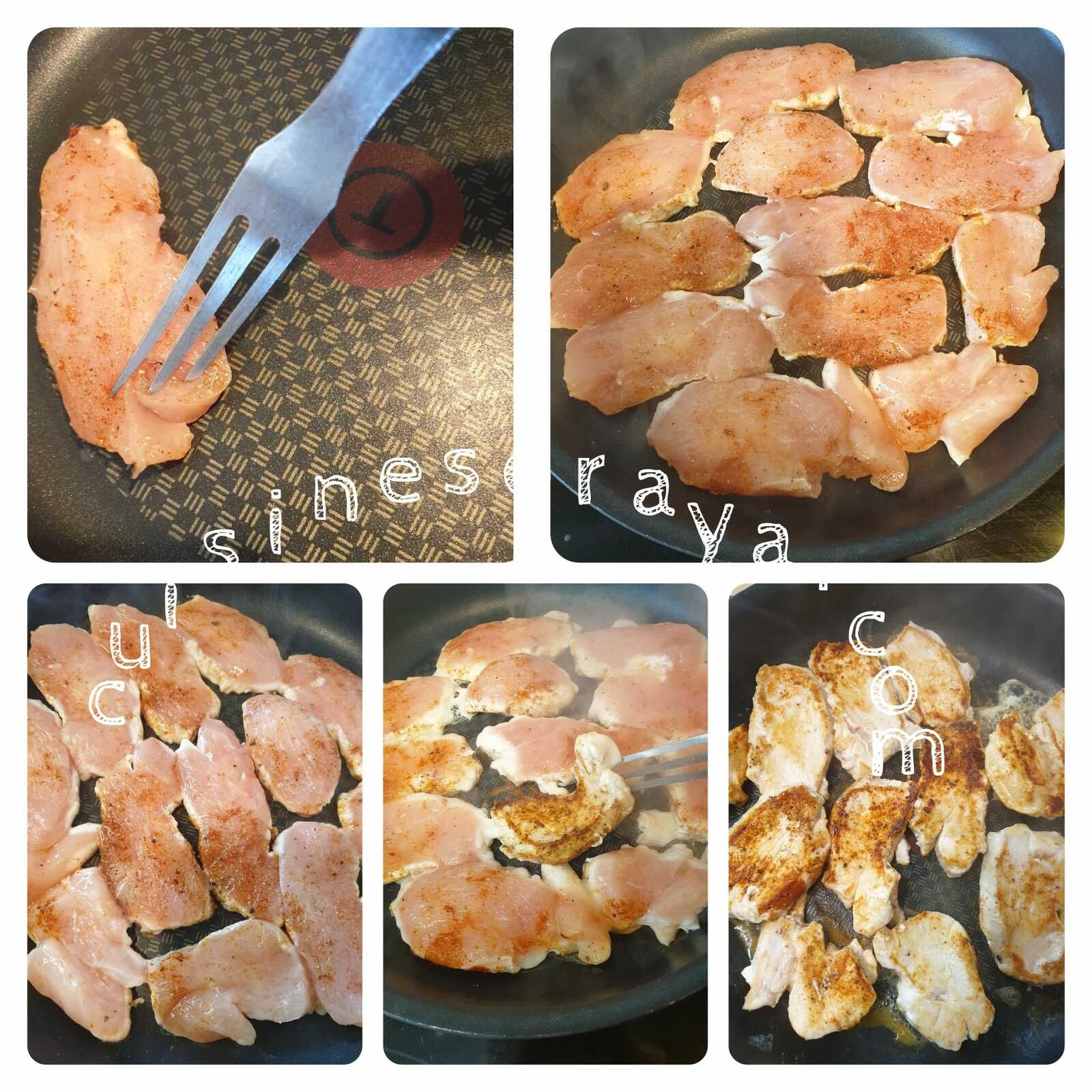 Aiguillette de poulet sauce paprika (sans matière grasse)