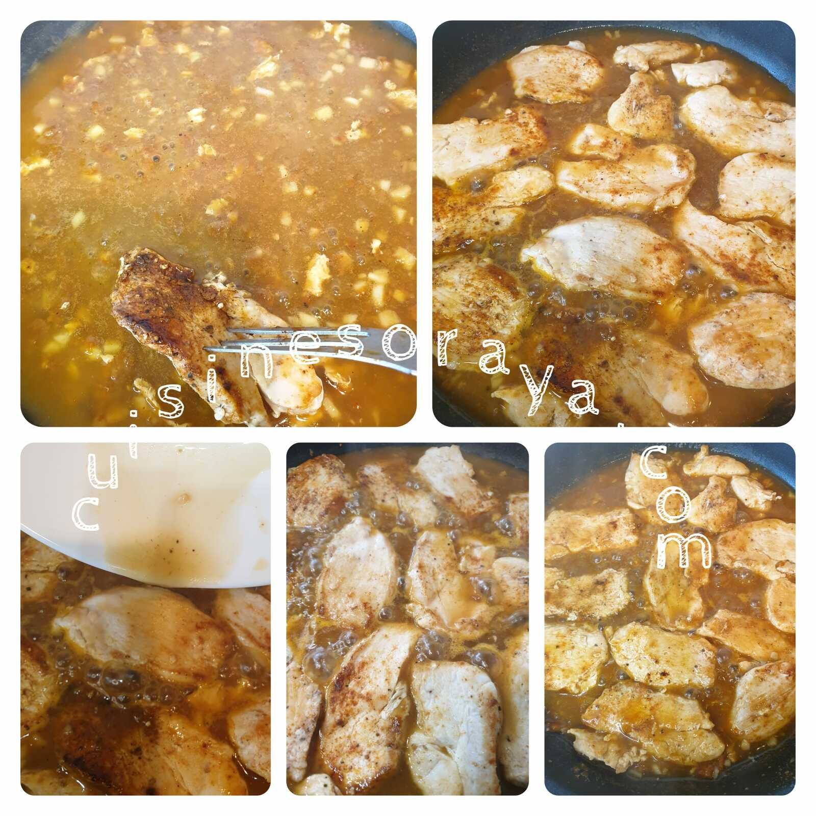 Aiguillette de poulet sauce paprika (sans matière grasse)