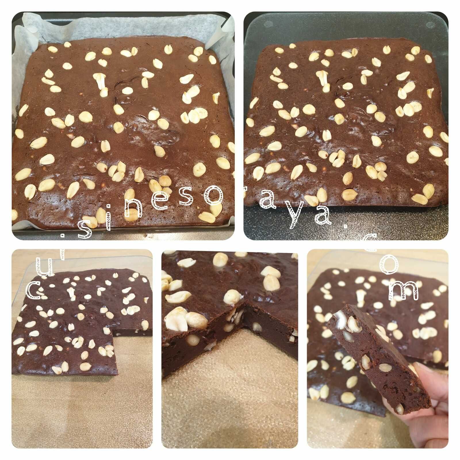 Brownie cacahuètes au fromage blanc (sans beurre)