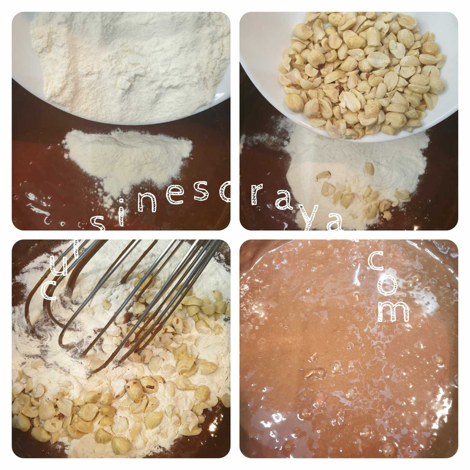 Brownie cacahuètes au fromage blanc (sans beurre)