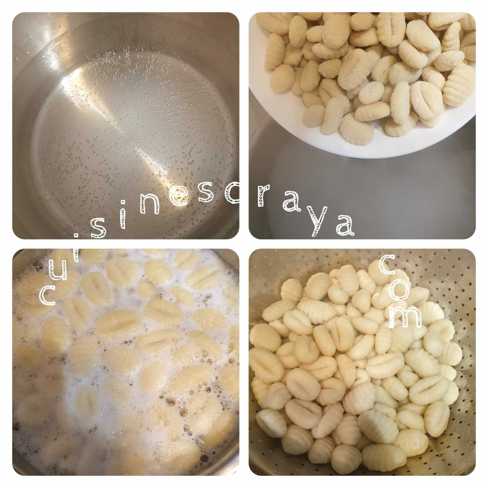 Gnocchis à la viande, épinards et fromage gratiné au four