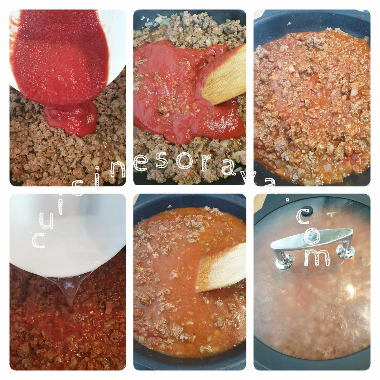 Conchiglioni farcis aux champignons, ricotta et sa sauce bolognaise