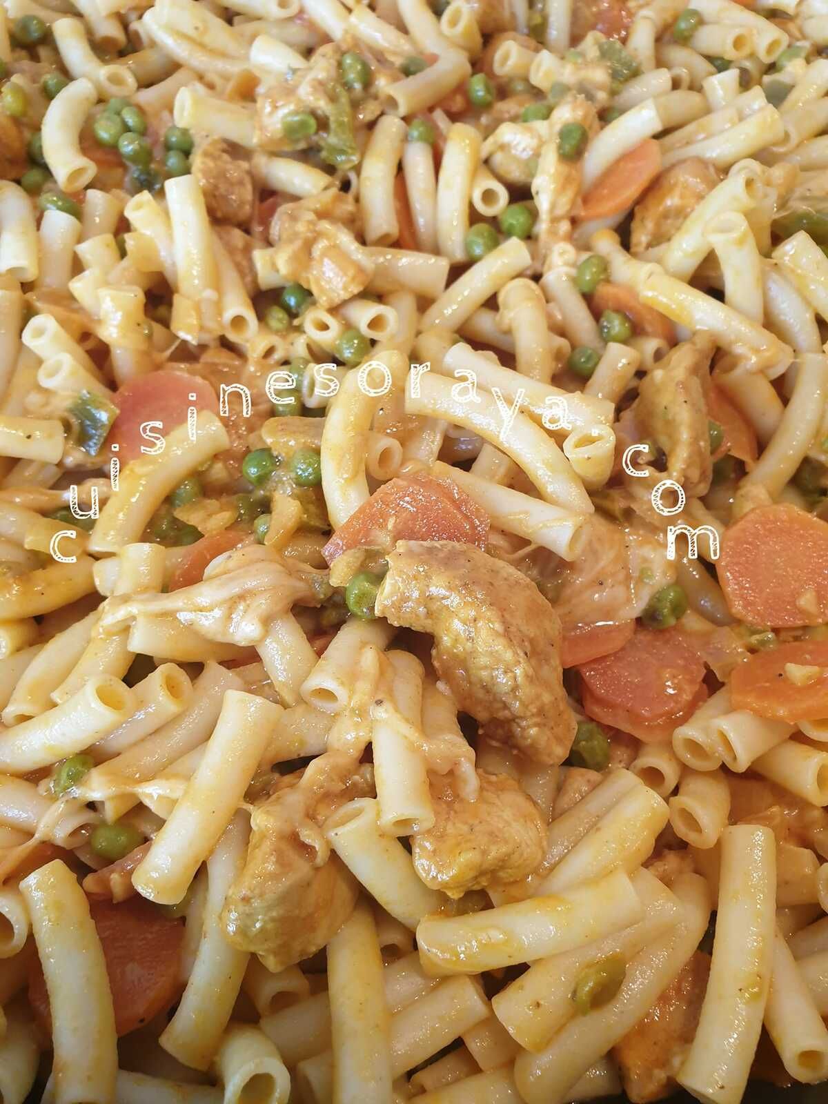 Pâtes aux légumes et poulet