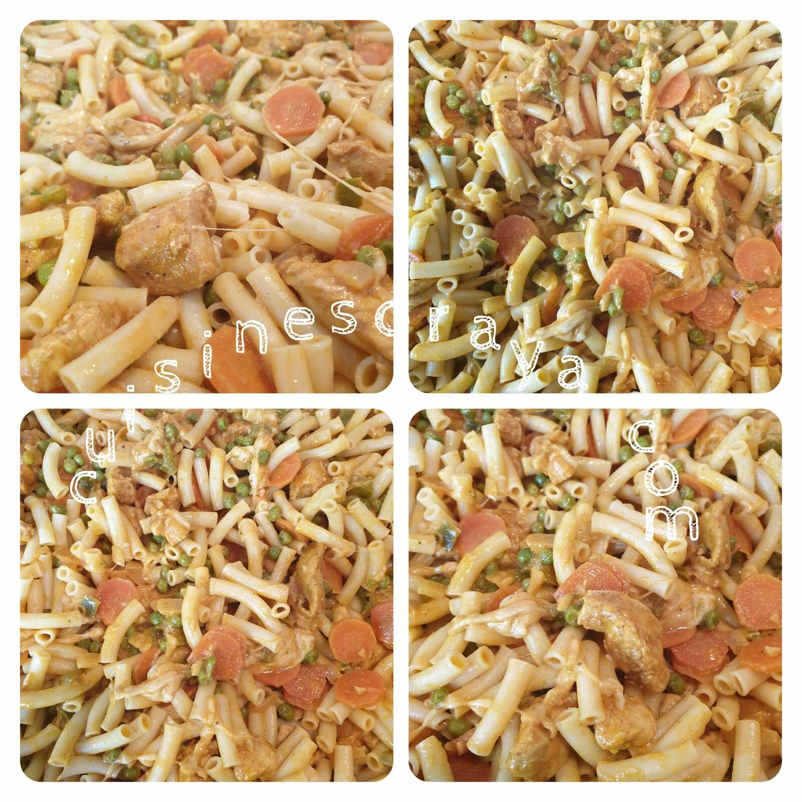 Pâtes aux légumes et poulet