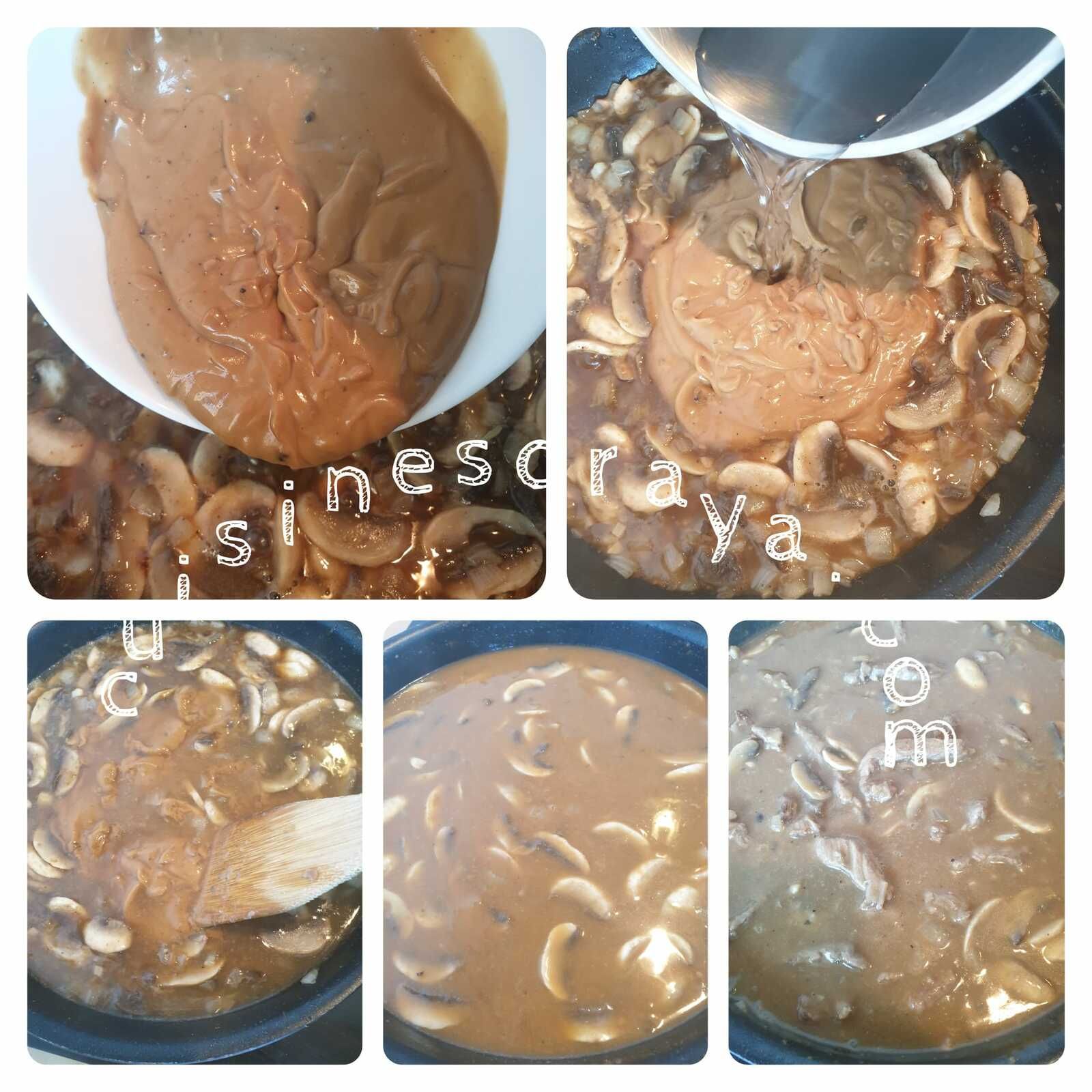 Emincé de veau sauce au poivre