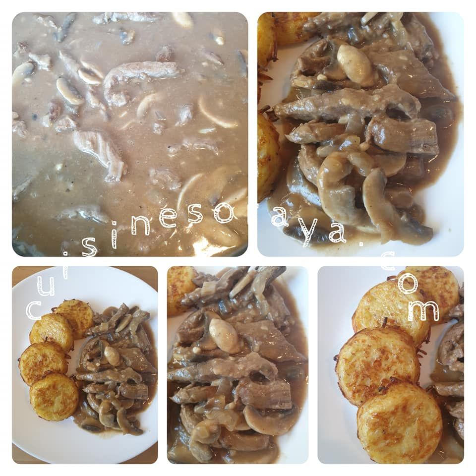 Emincé de veau sauce au poivre