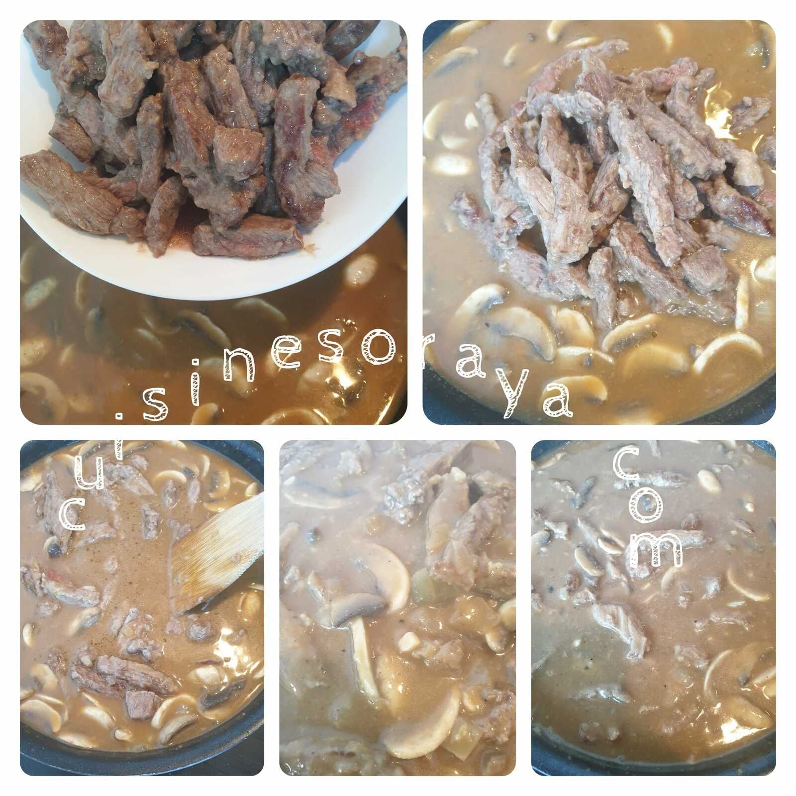 Emincé de veau sauce au poivre