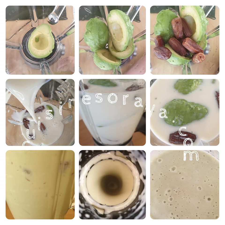 Smoothies avocat et dattes