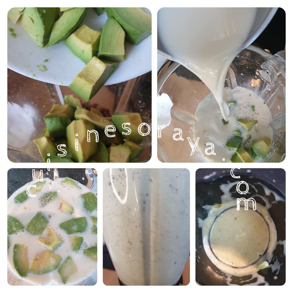 Smoothies avocat, amandes et dattes