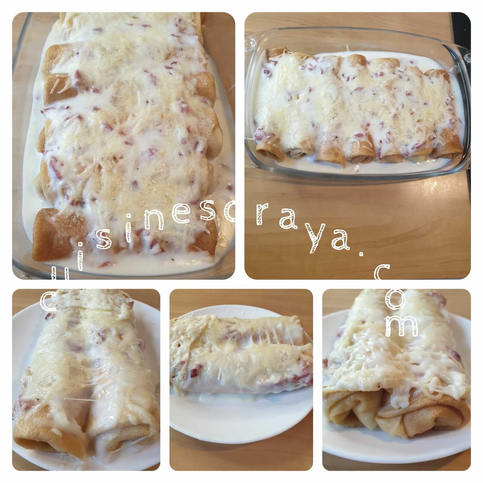 Crêpes au jambon à la sauce Mornay (diététique) - Sans résidu