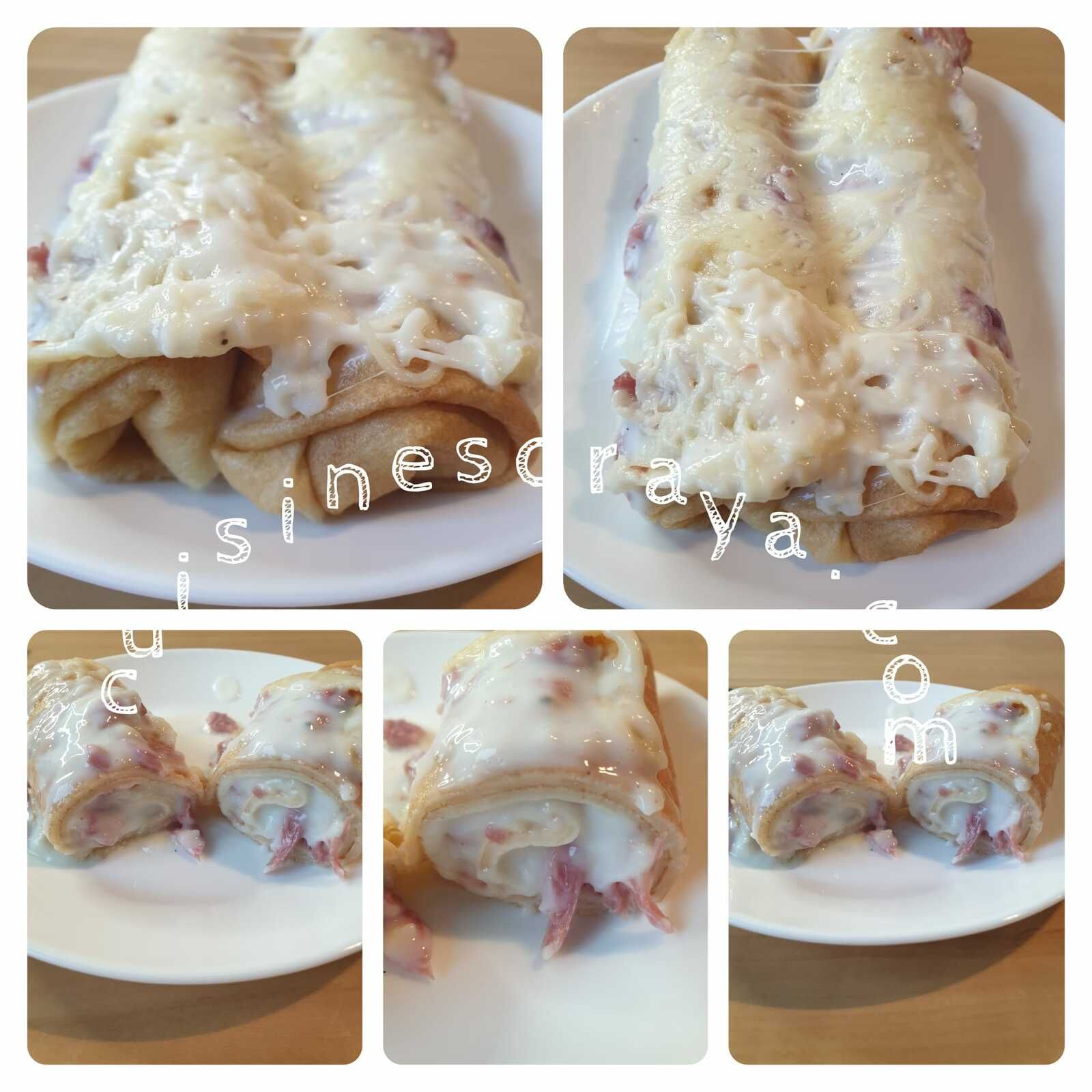 Crêpes au jambon à la sauce Mornay (diététique) - Sans résidu