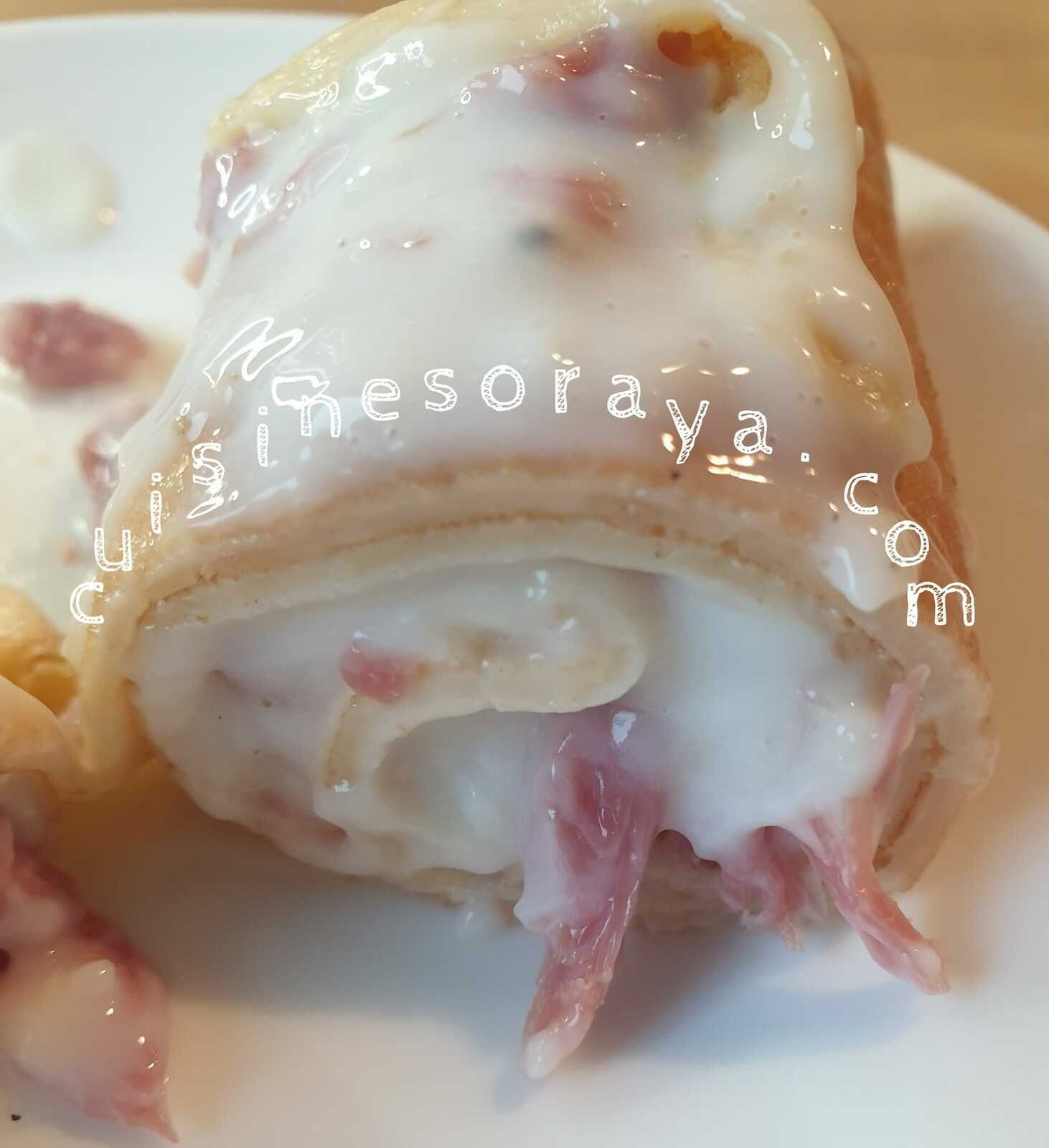 Crêpes au jambon à la sauce Mornay (diététique) - Sans résidu