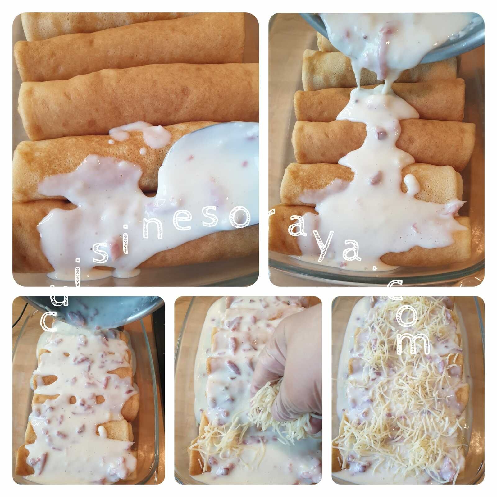 Crêpes au jambon à la sauce Mornay (diététique) - Sans résidu