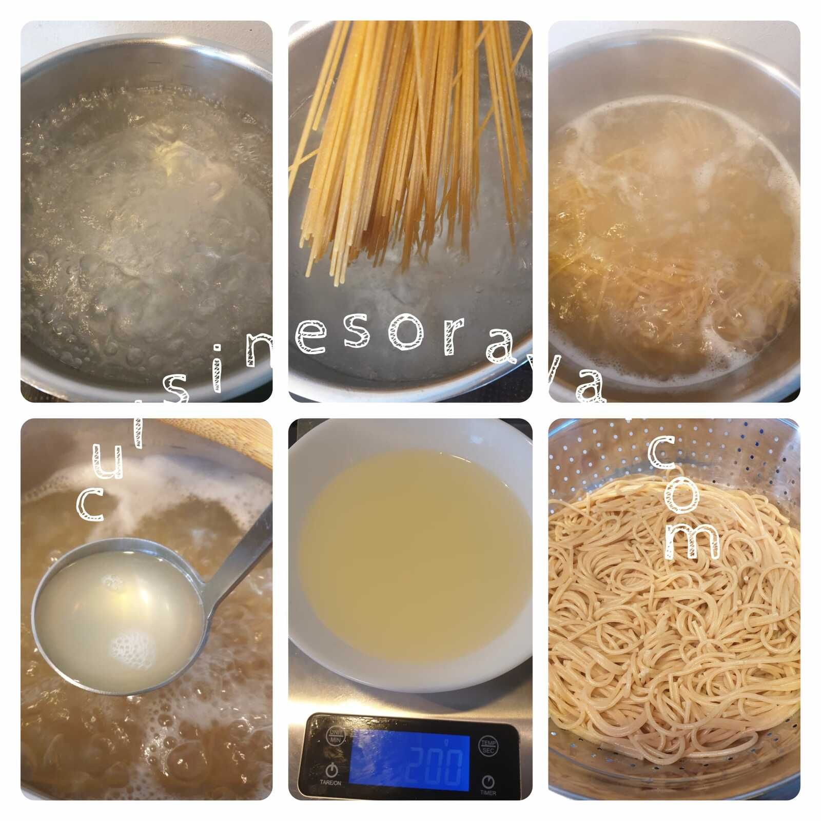 Pâtes au poulet, champignons à la sauce crème de tartare