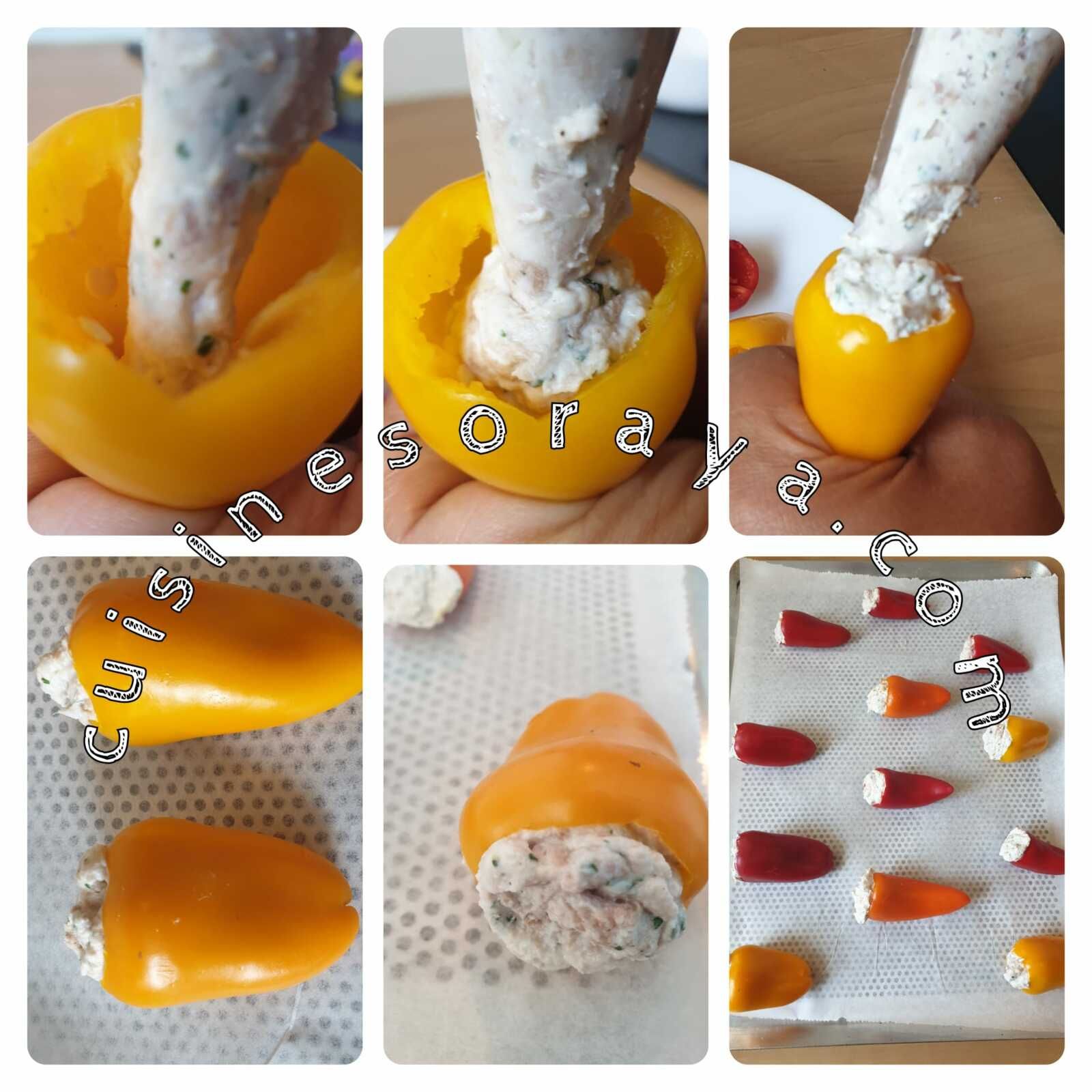 Mini poivrons farcis à la crème de thon