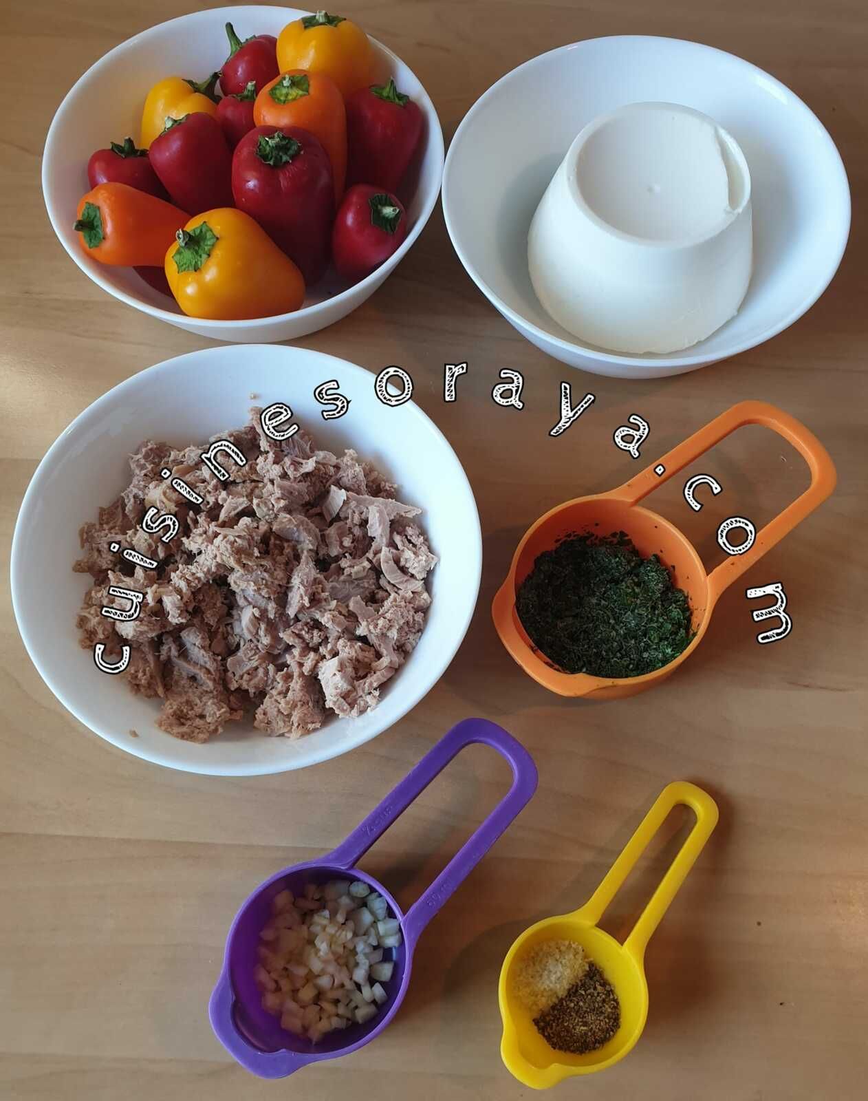 Mini poivrons farcis à la crème de thon
