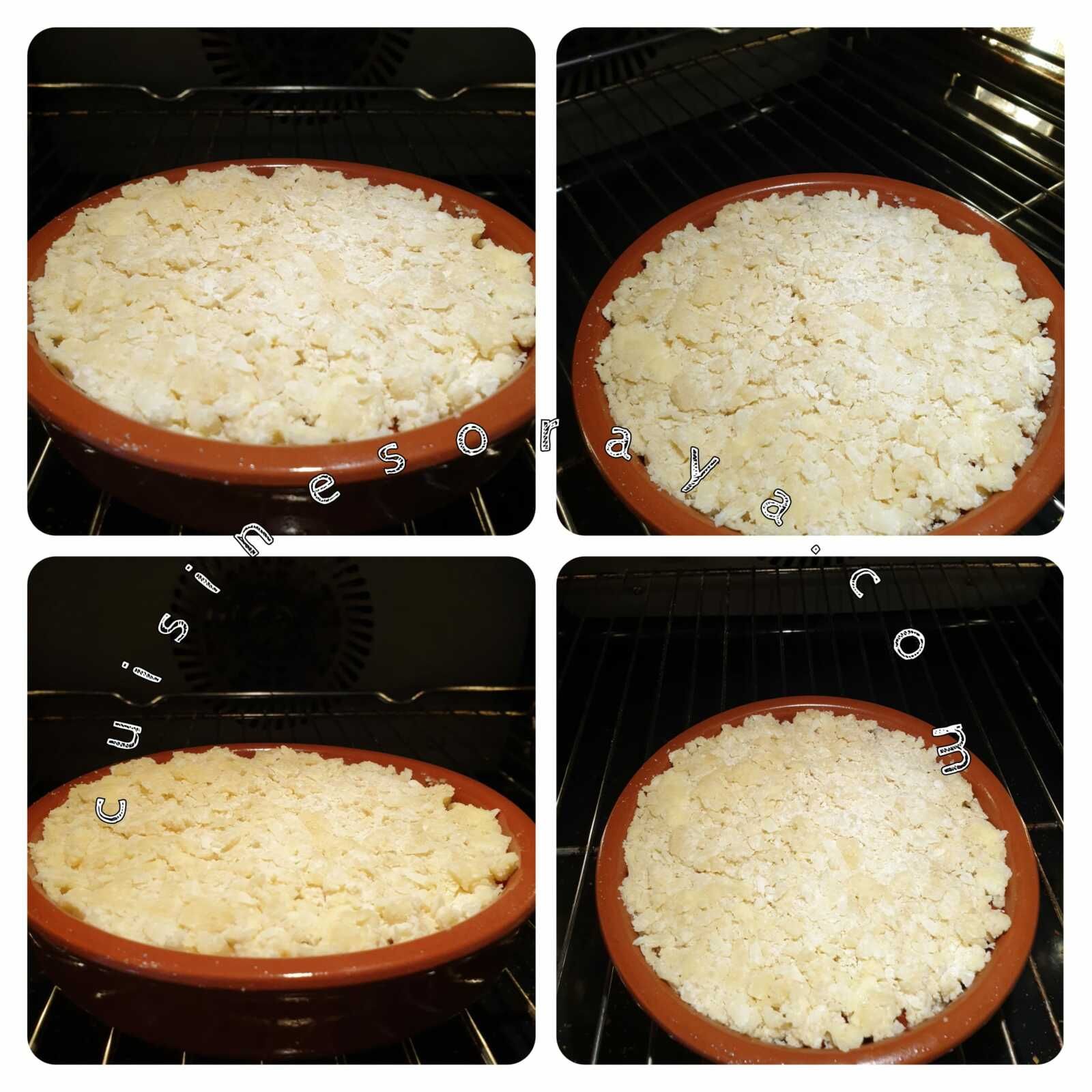 Crumble salé aux tomates et burrata