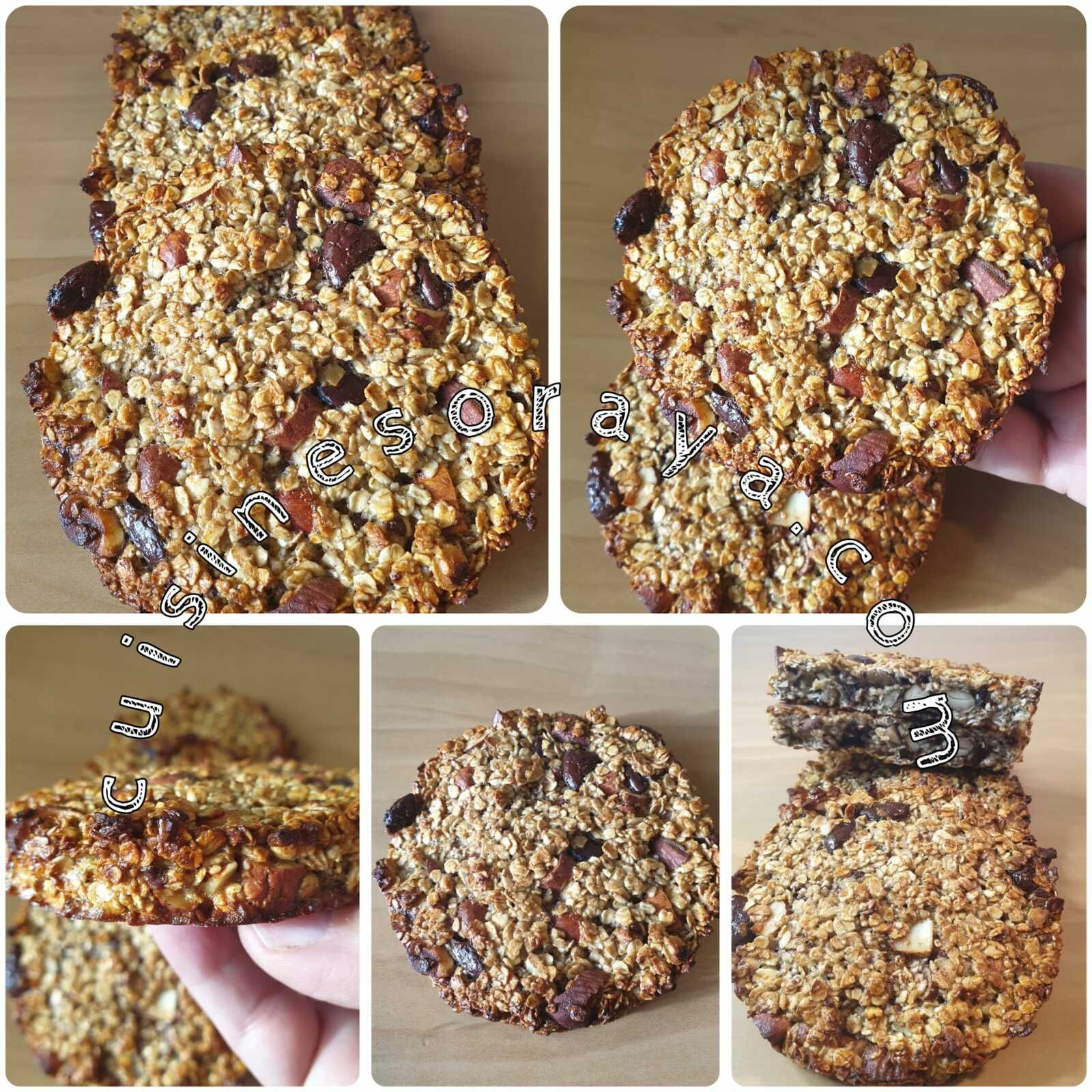 Palet aux flocons d'avoine amandes et chocolat
