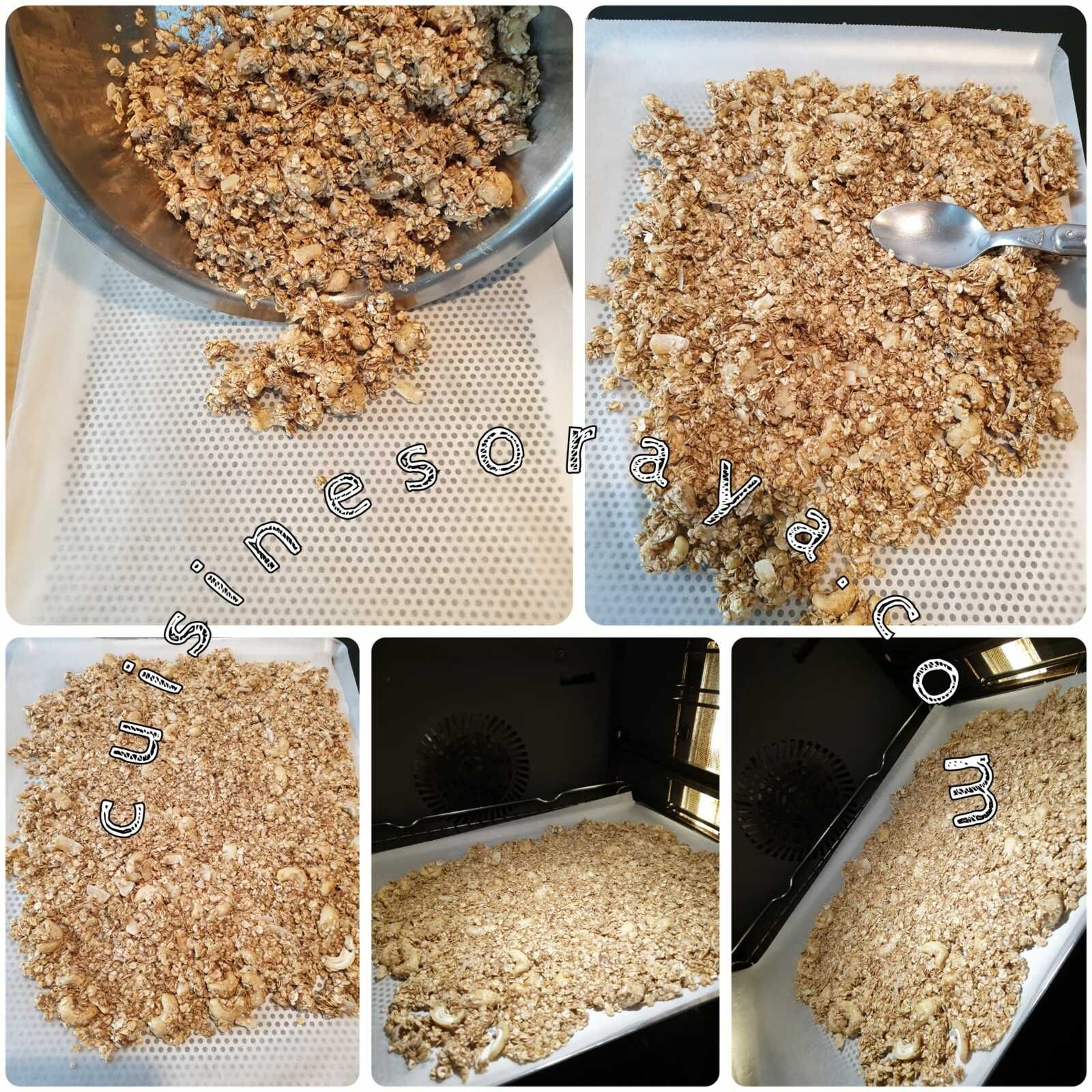 Muesli aux noix de cajou, coco et chocolat