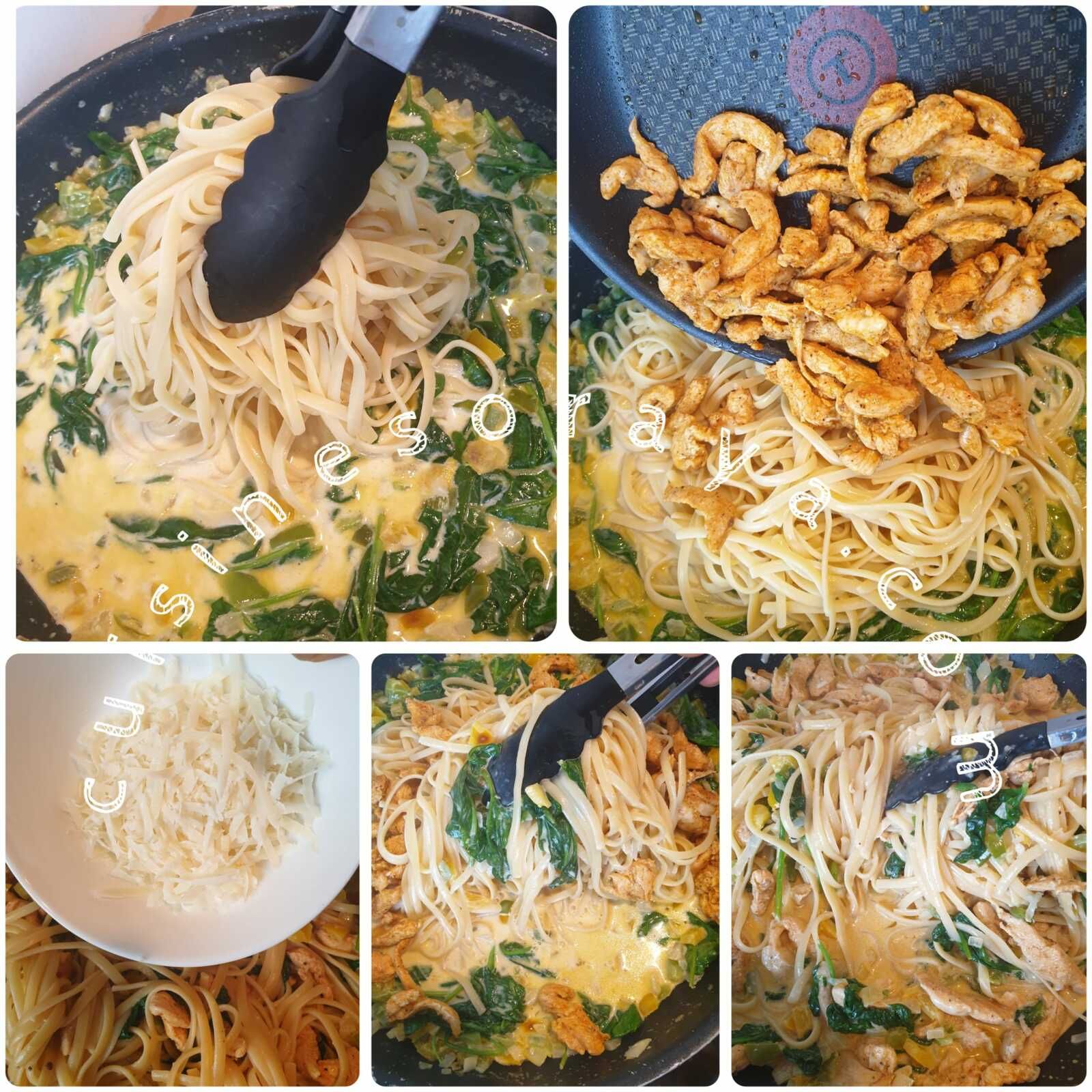 Linguine au poulet façon toscane