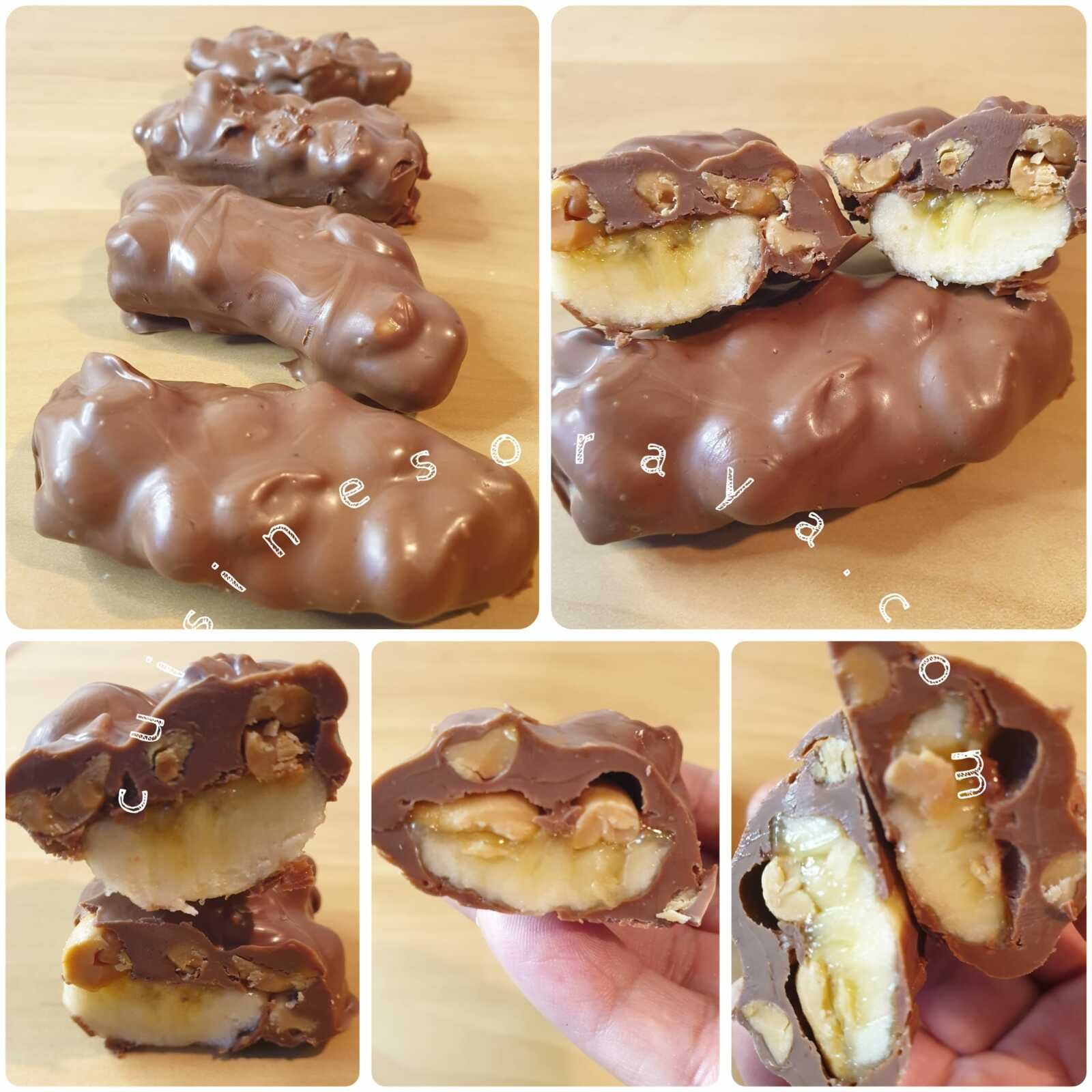 Bouchée choco banane cacahuète