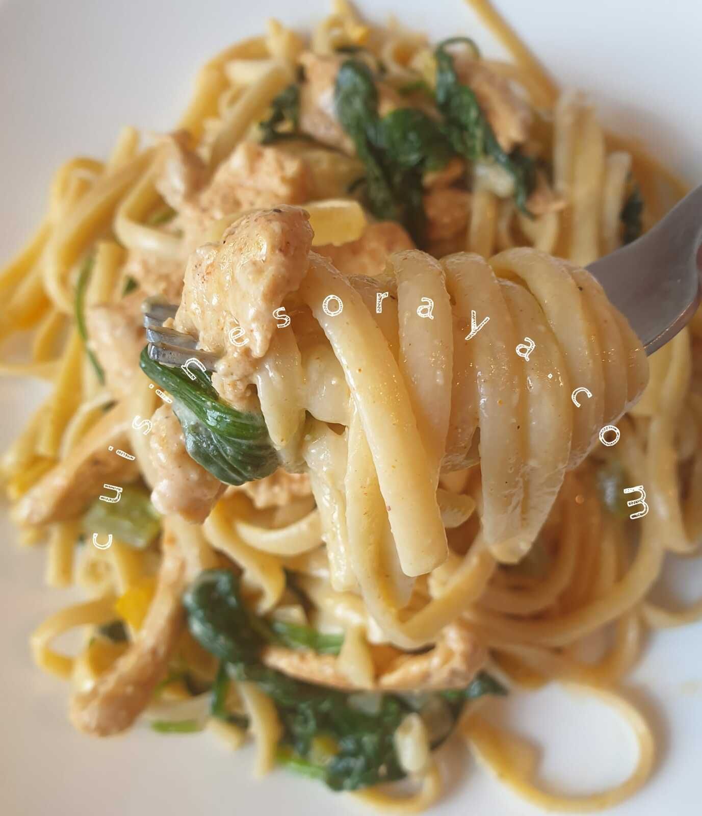 Linguine au poulet façon toscane