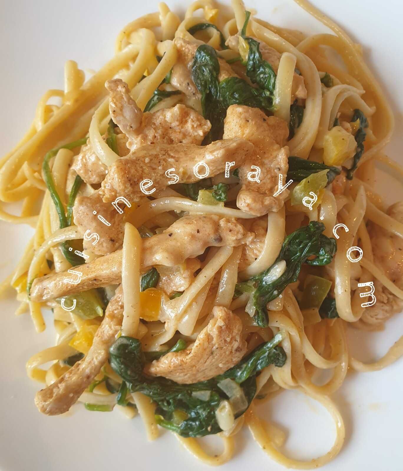 Linguine au poulet façon toscane