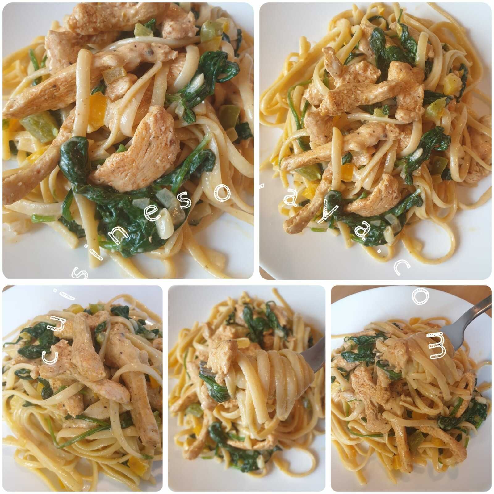 Linguine au poulet façon toscane