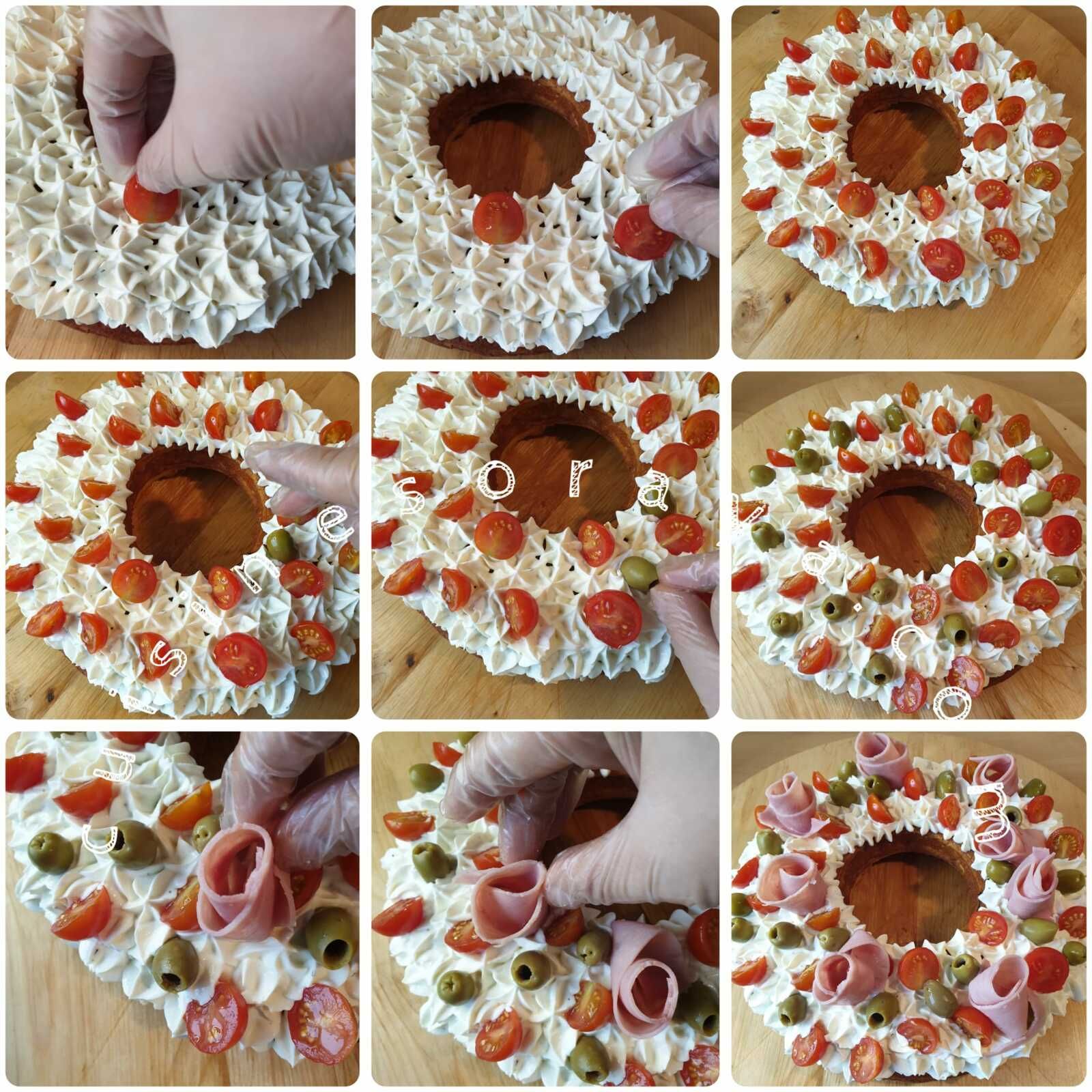 Gâteau couronne salée