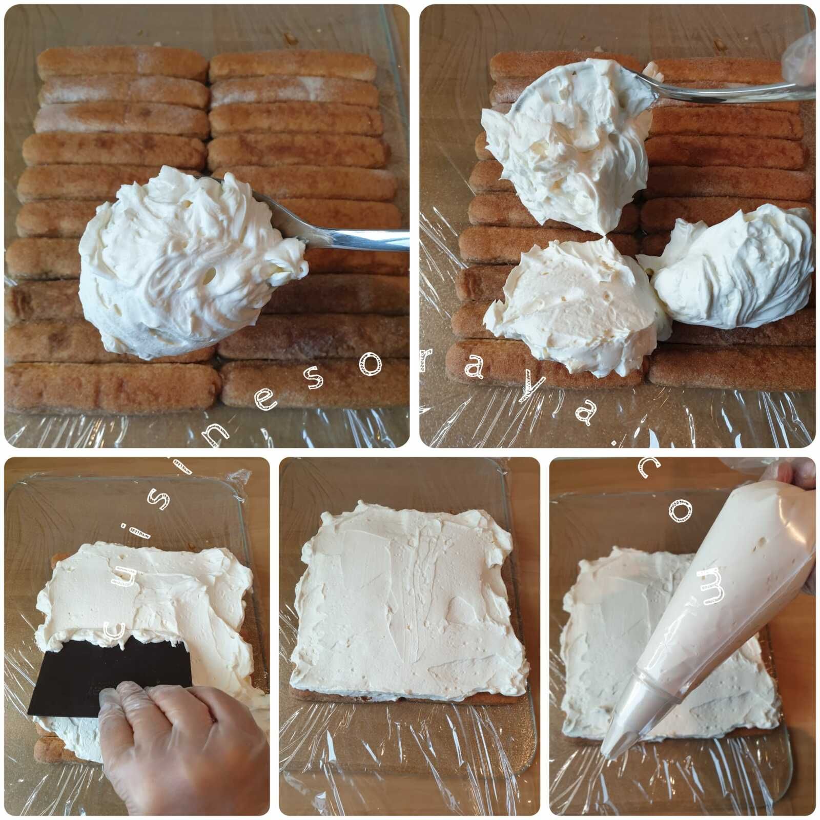 Tiramisu en forme de bûche