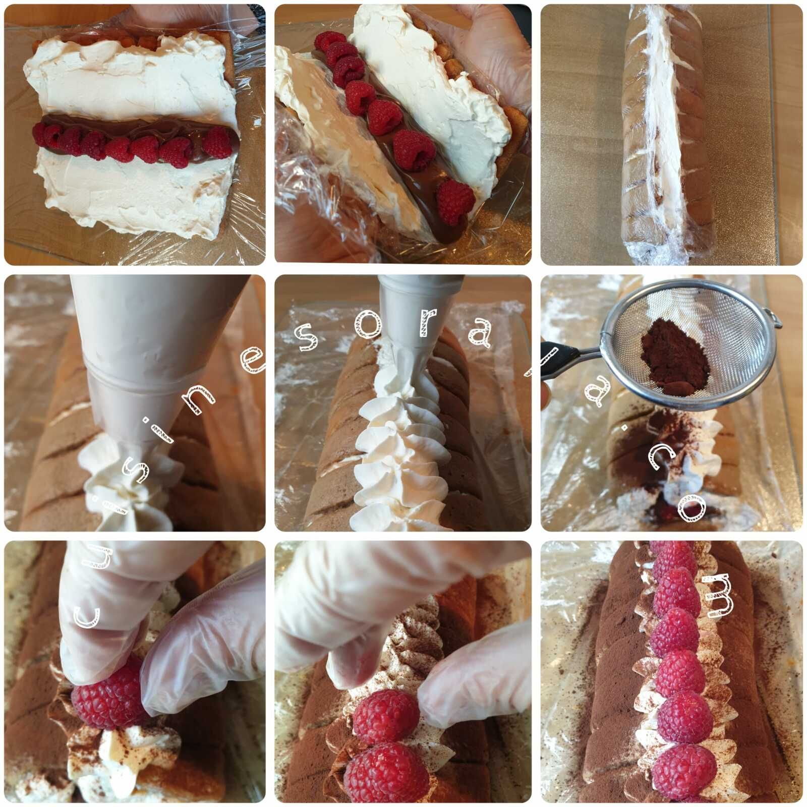 Tiramisu en forme de bûche