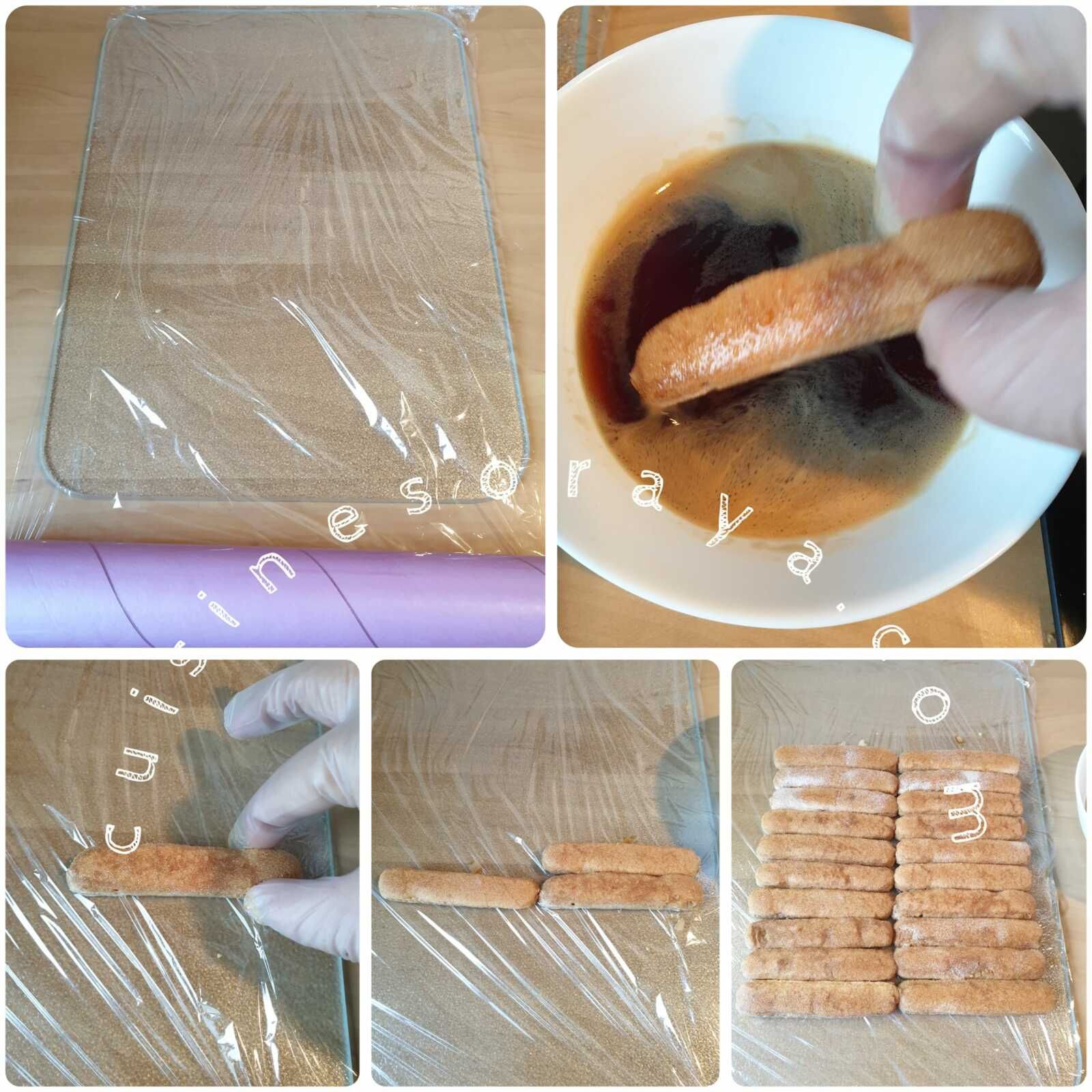 Tiramisu en forme de bûche