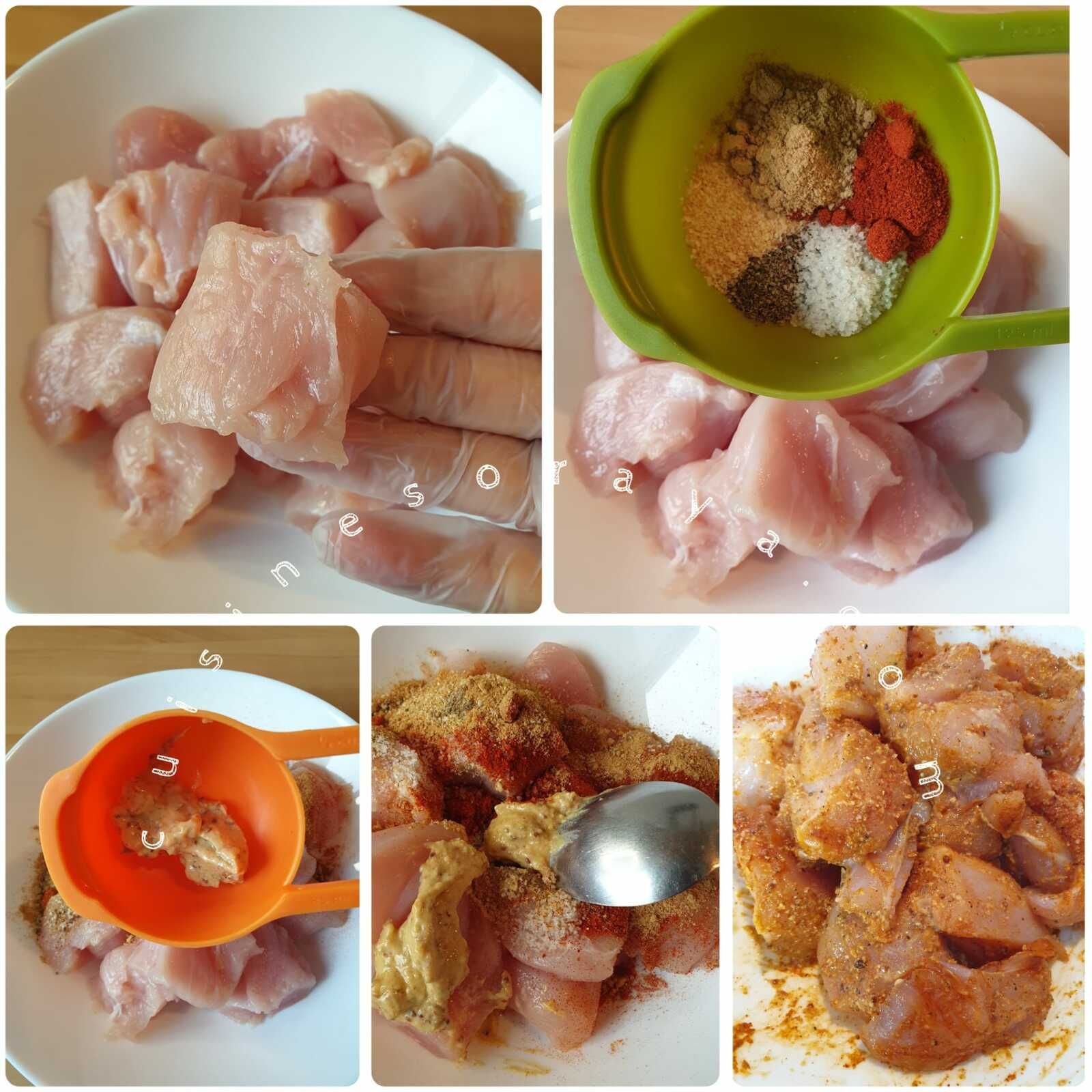 Pâtes à la tomate crémeuse et ses nuggets de poulet épicées