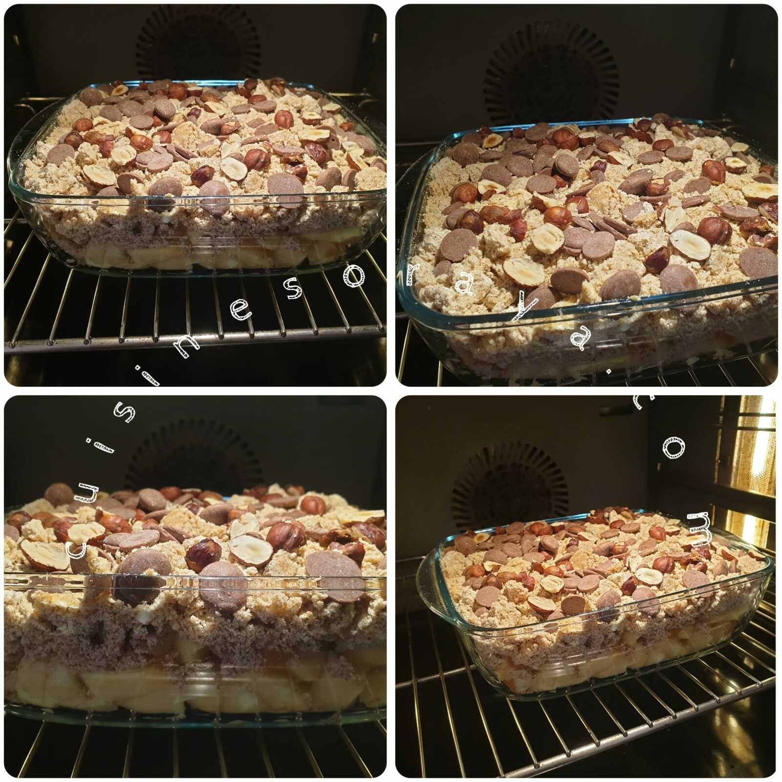 Crumble aux pommes à la noisette et chocolat (à ma façon)
