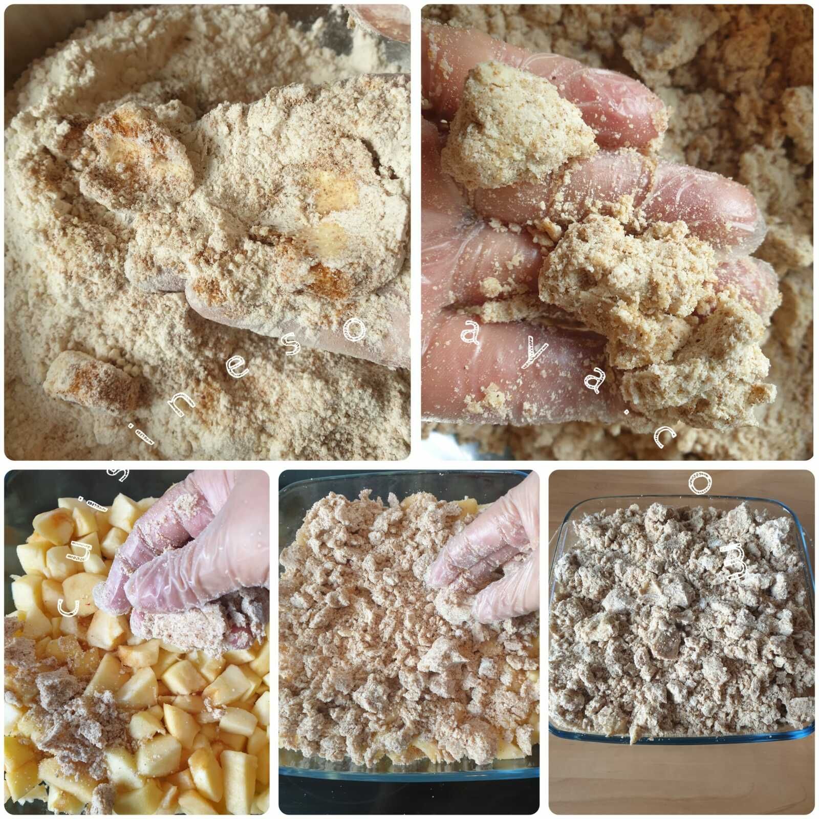 Crumble aux pommes à la noisette et chocolat (à ma façon)