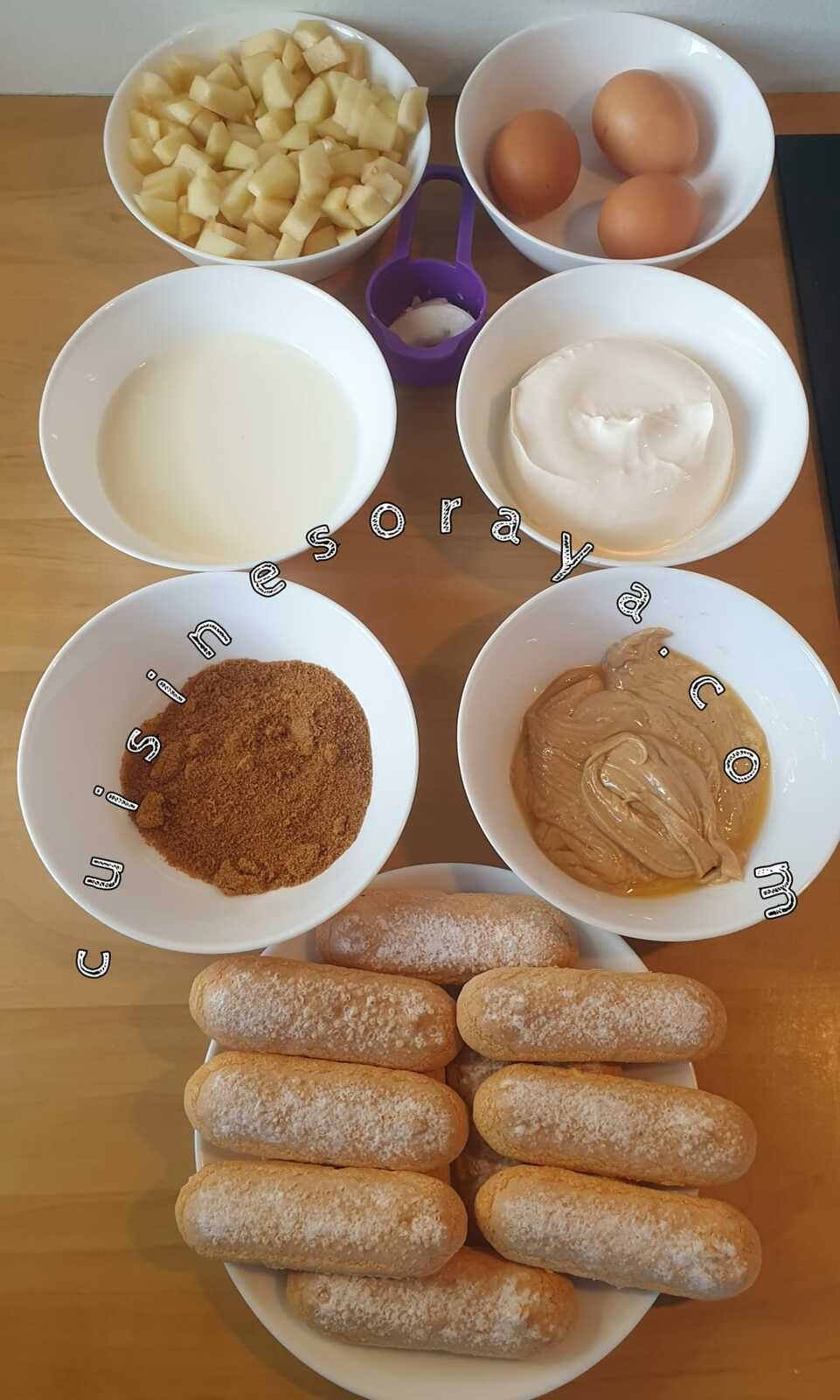 Tiramisu au praliné et poires