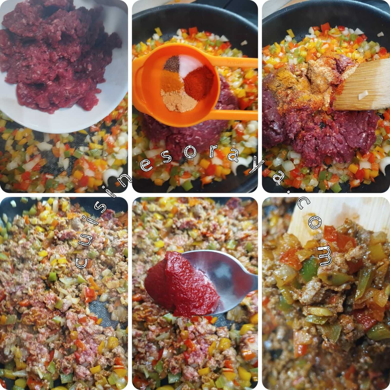 Petits pains farcis à la viande et aux légumes