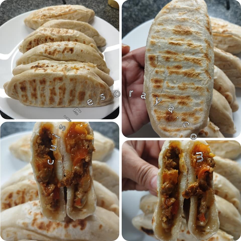 Petits pains farcis à la viande et aux légumes
