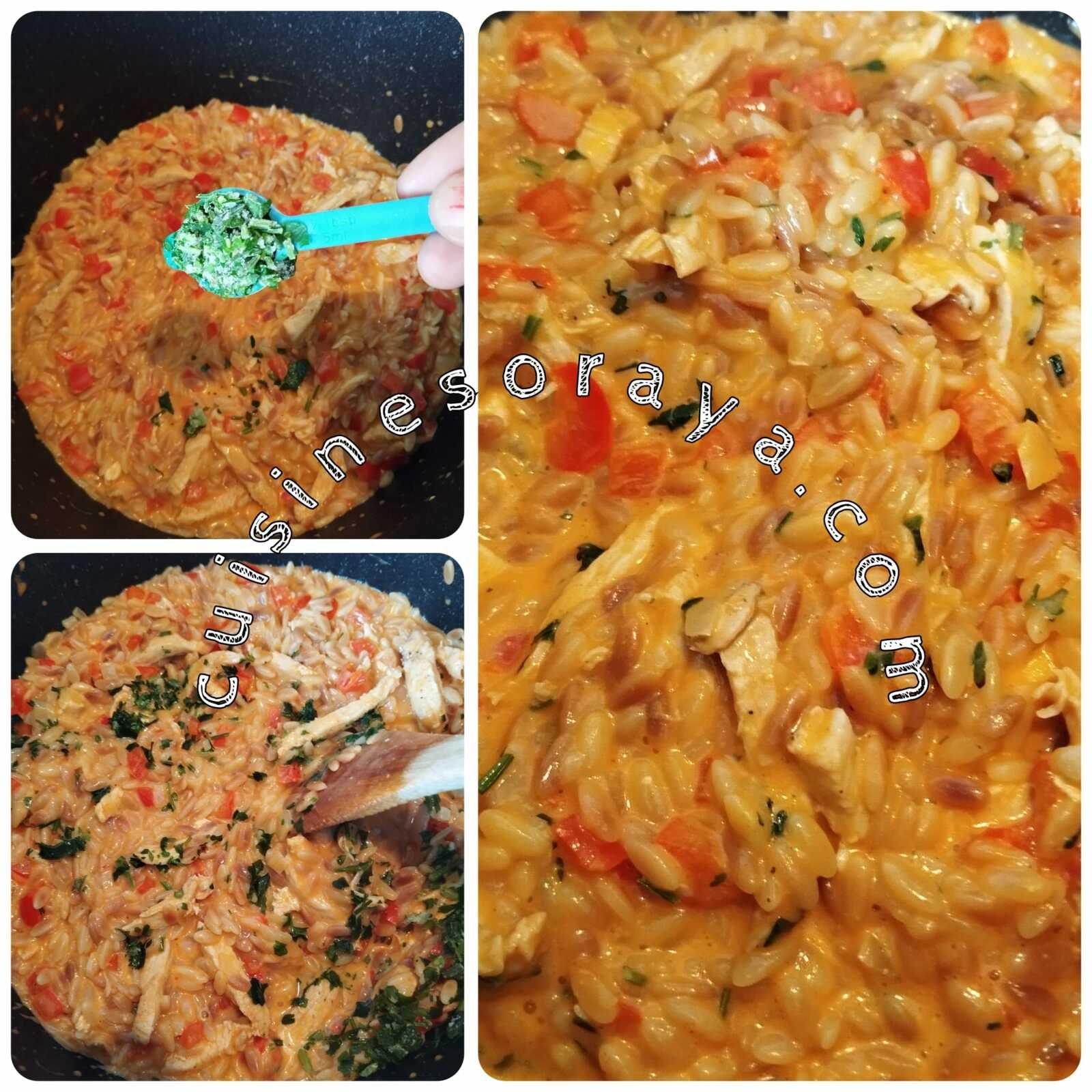Risoni crémeux au poulet