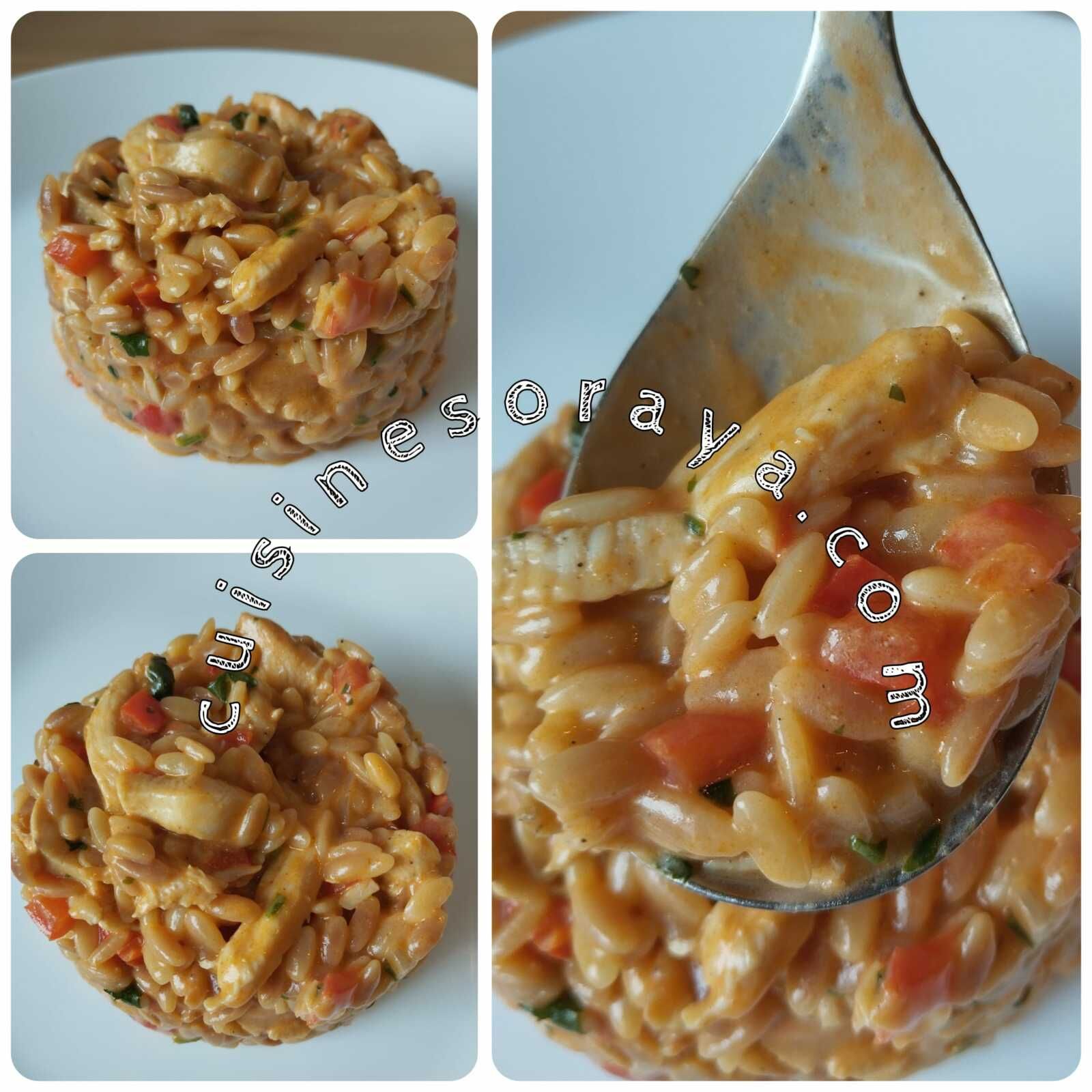 Risoni crémeux au poulet